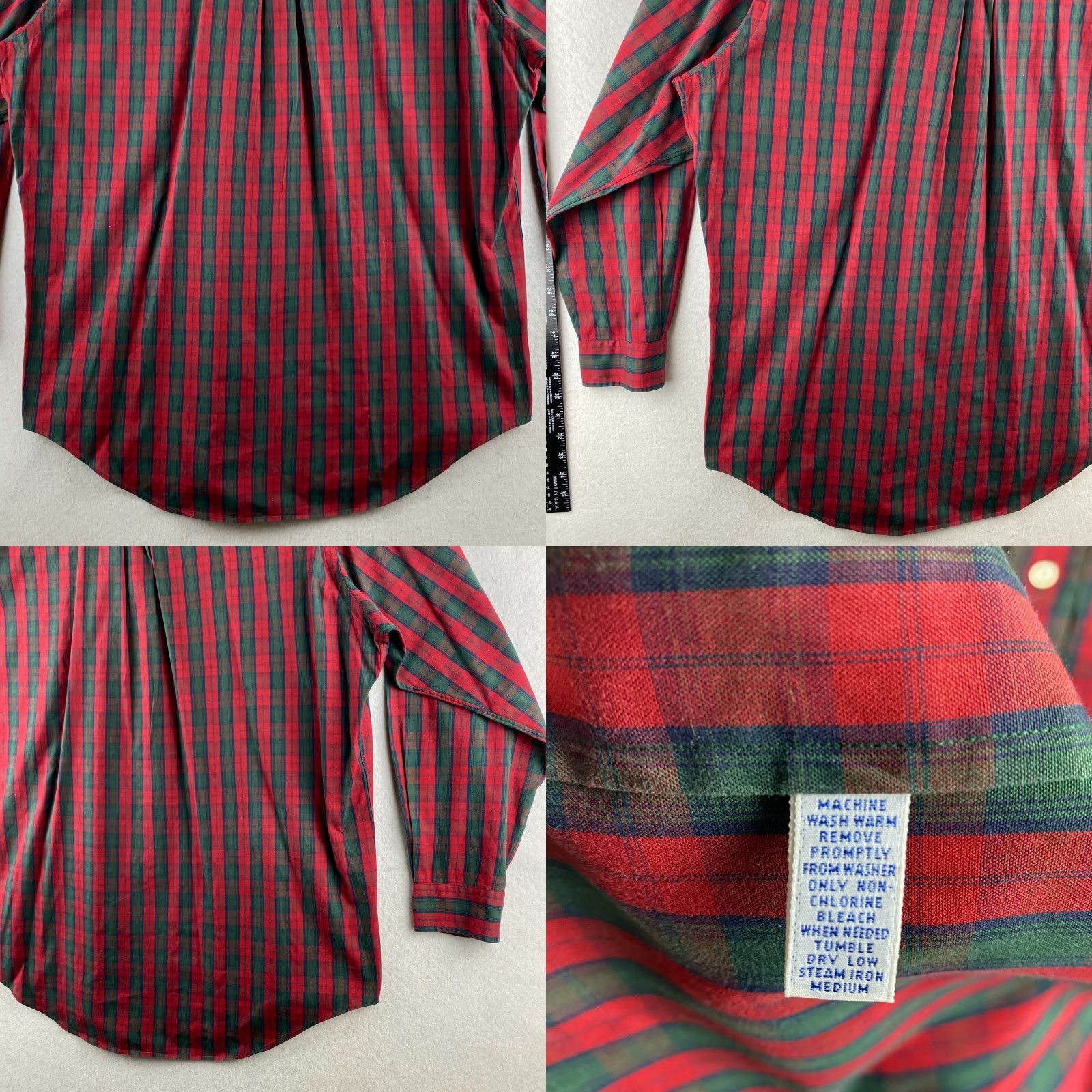 Polo Ralph Lauren VINTAGE Polo Ralph Lauren Shirt Mens 16 1/2 - 34 Red Button-Down Yarmouth Plaid Size US L / EU 52-54 / 3 - 10 Thumbnail