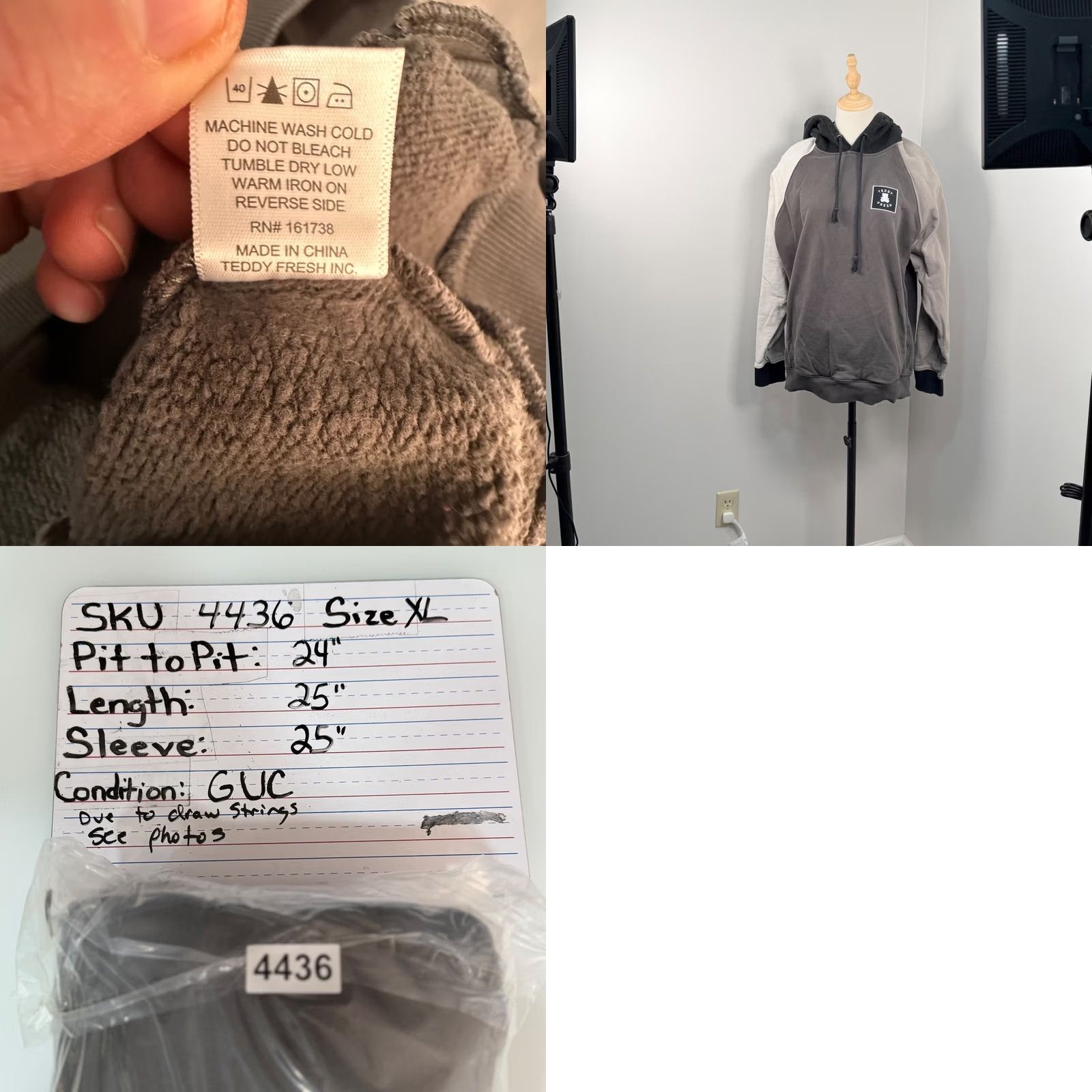 Teddy Fresh Teddy Fresh Hoodie Multicolor Color Block Raglan Cotton Pullover Logo XL Adults Mens Slim? Size US XL / EU 56 / 4 - 8 Thumbnail