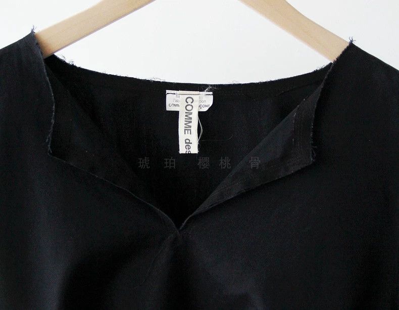 Comme des Garcons Comme Des Garcons Navy blouse with white line and draped s Size M / US 6-8 / IT 42-44 - 6 Thumbnail