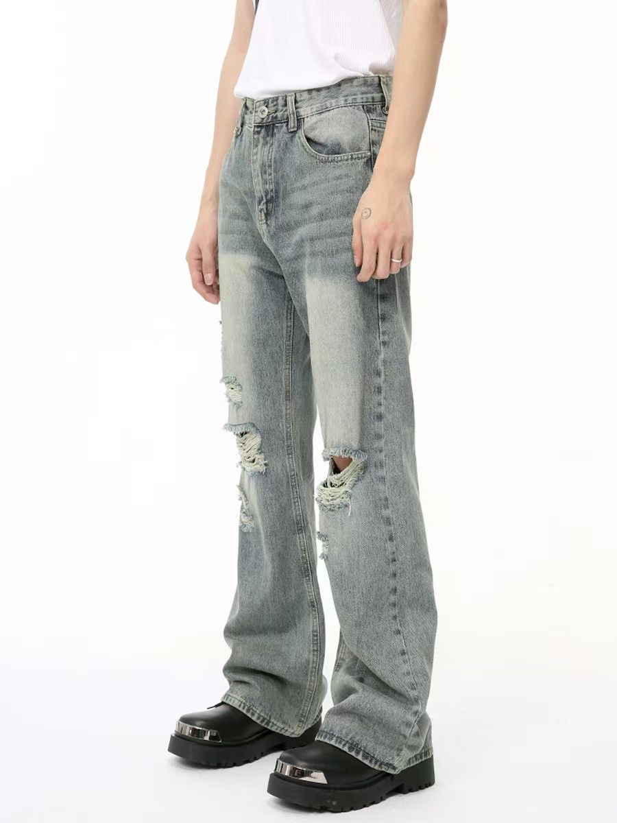 Japanese Brand × Vintage Washed and distressed street style hip hop jeans Size US 34 / EU 50 - 2 Thumbnail