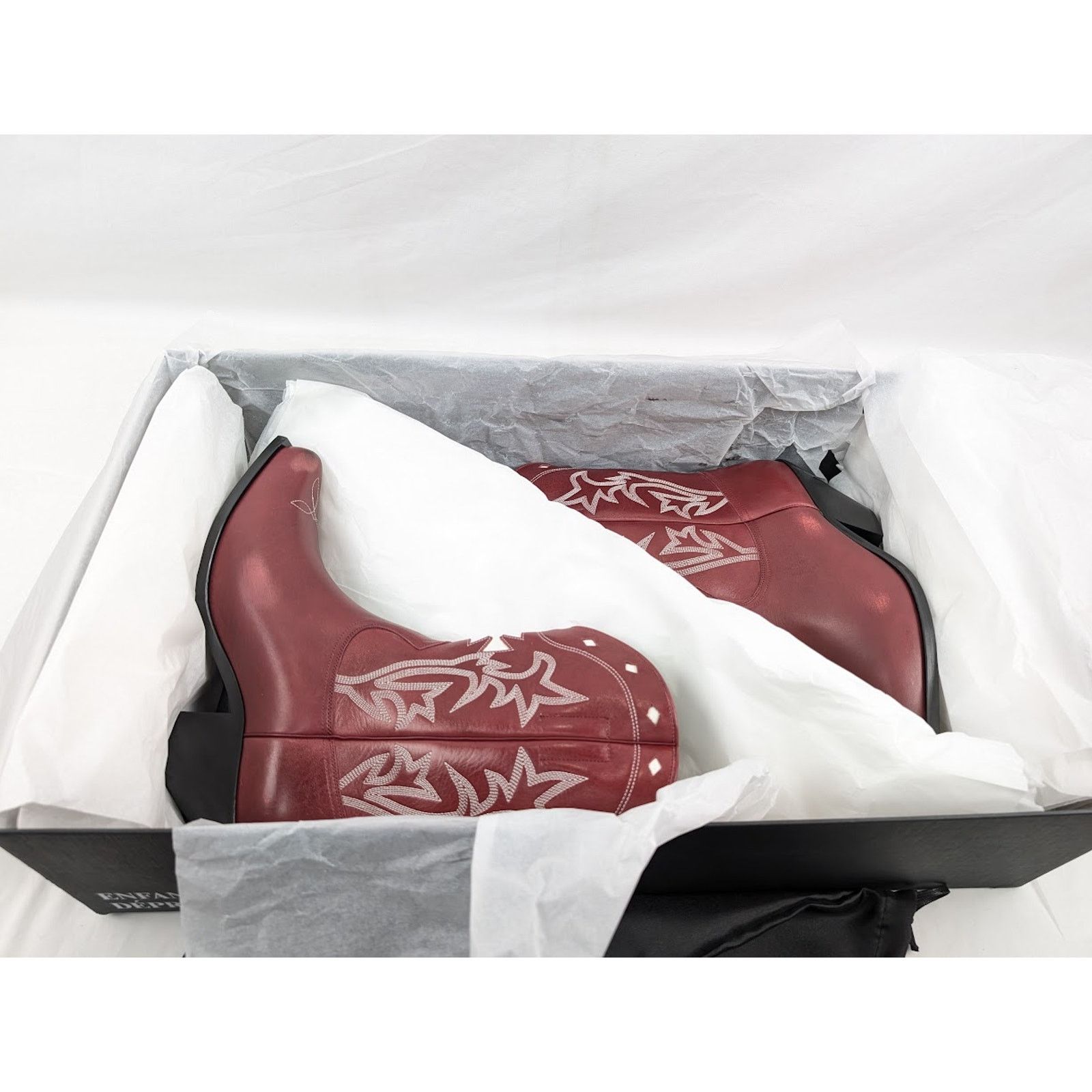 Enfants Riches Deprimes o1rshd1 Swiss Cowboy Boots Cow Glazed in Vintage Red/Cream Size US 12 / EU 45 - 19 Thumbnail