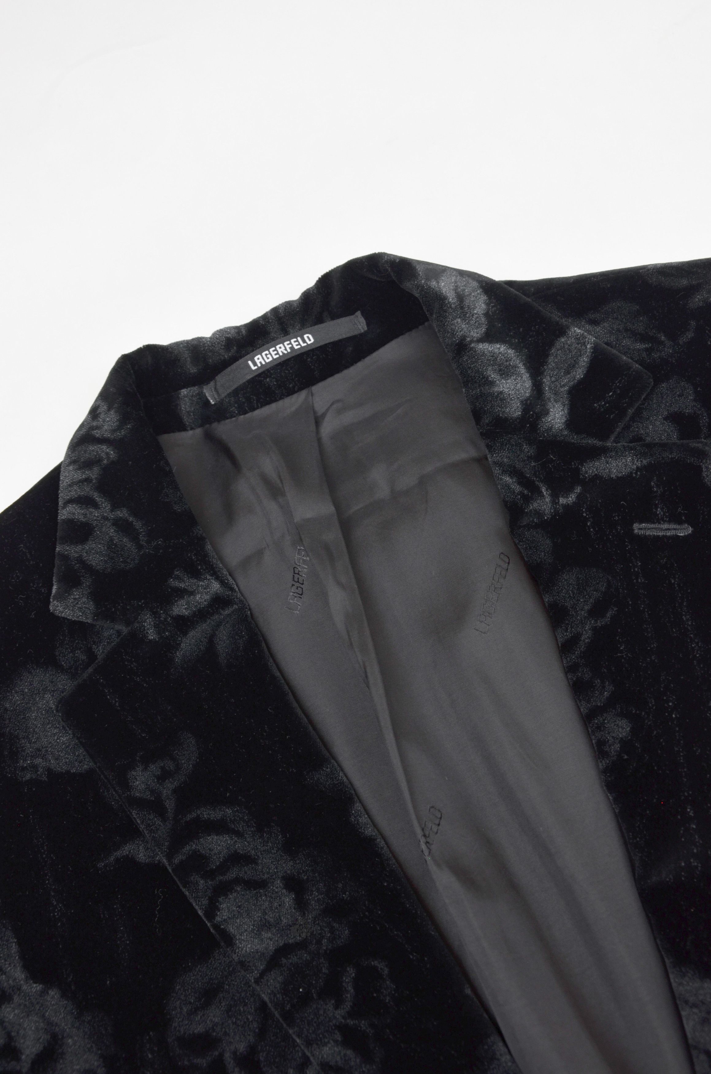 Karl Lagerfeld Lagerfeld Tailored Rose Floral Print Blazer size 46 Size 46R - 6 Thumbnail