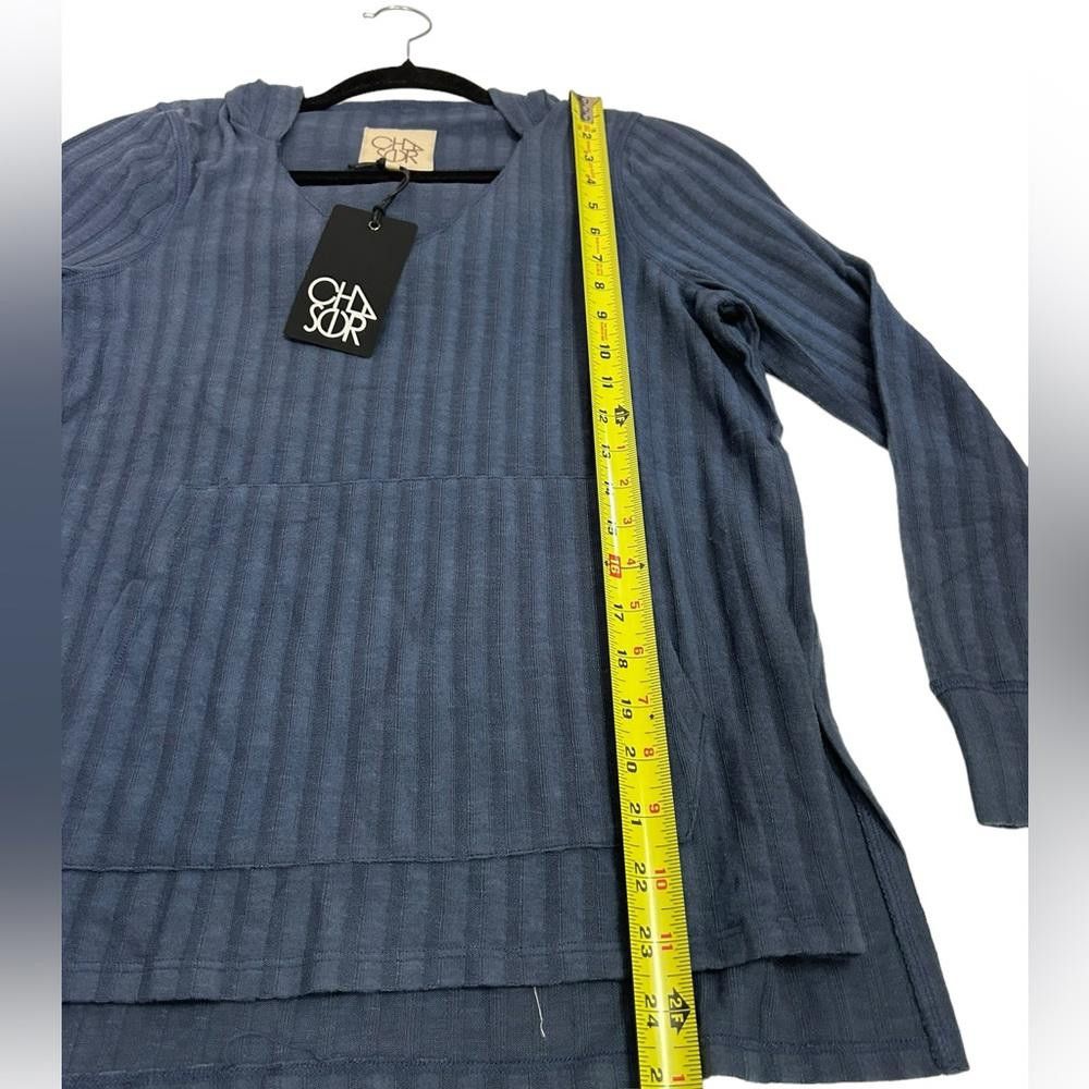 Chase Authentics Chaser l NWT Blue Ribbed Lightweight Hoodie Small Size S / US 4 / IT 40 - 4 Thumbnail