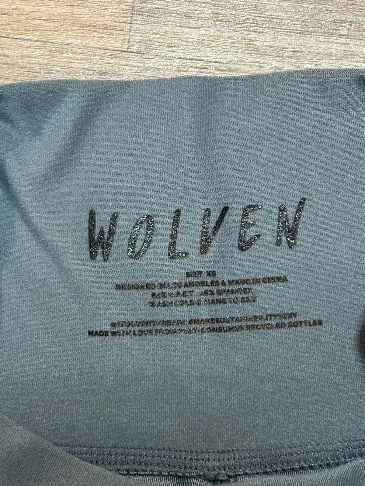 Other Wolven sustainable women's recycled slate gray biker shorts Size 26" / US 2 / IT 38 - 3 Thumbnail