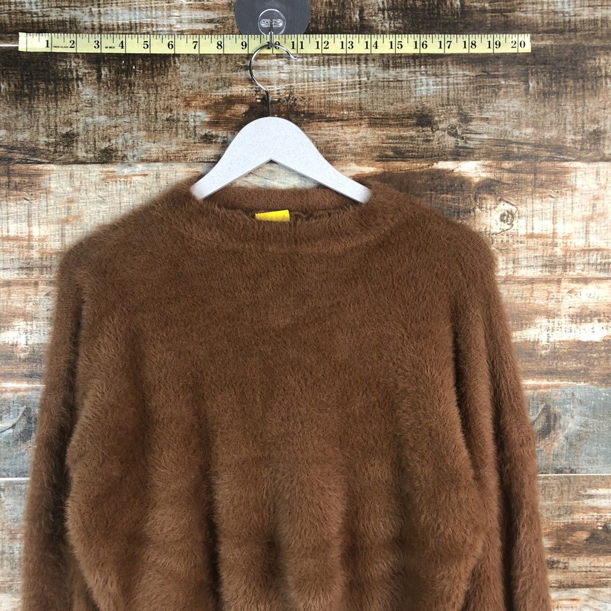 Japanese Brand DL Gorge Brown Mohair shaggy Knitwear #C313 Size S / US 4 / IT 40 - 2 Thumbnail