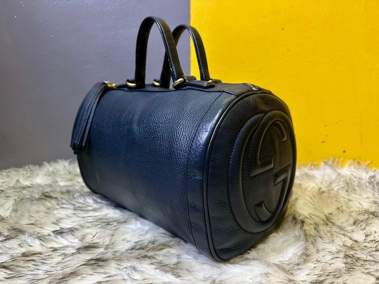 Gucci Authentic Gucci Soho Pebbled Leather Medium Boston Bag Size ONE SIZE - 1 Thumbnail