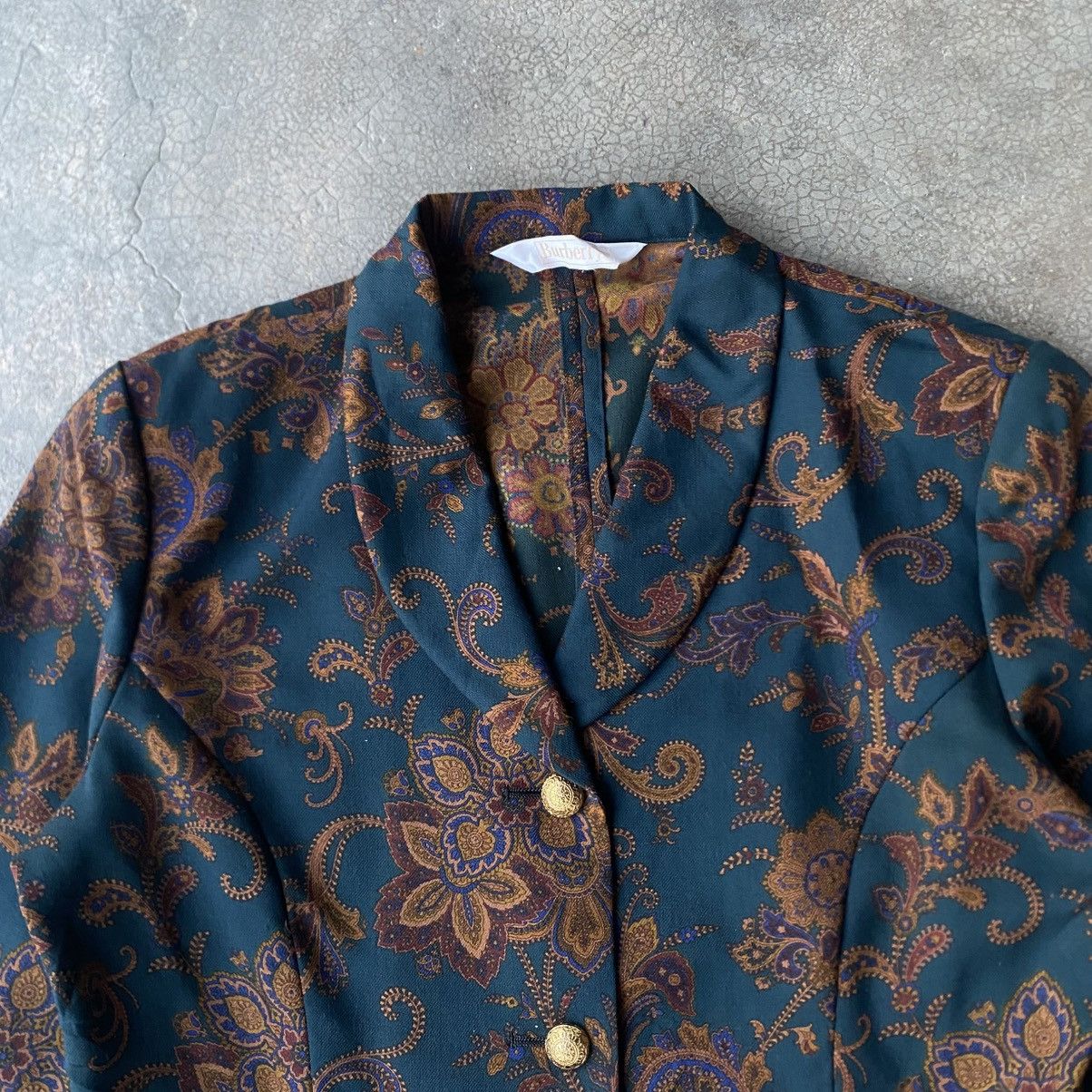 Burberry ‼️LAST DROP‼️Burberry Vintage Floral Paisley Blazer Jacket Size S / US 4 / IT 40 - 5 Thumbnail