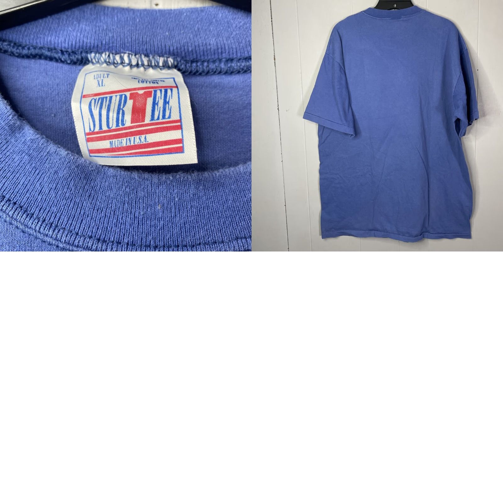 Vintage VINTAGE Dayt ona Beach Florida Stur Tee T Shirt 80s Single Stitch Unisex Adult XL Blue Shark Puff Print 1980s Sportswear/Beach Mens Womens Girls Boys Size US XL / EU 56 / 4 - 8 Thumbnail