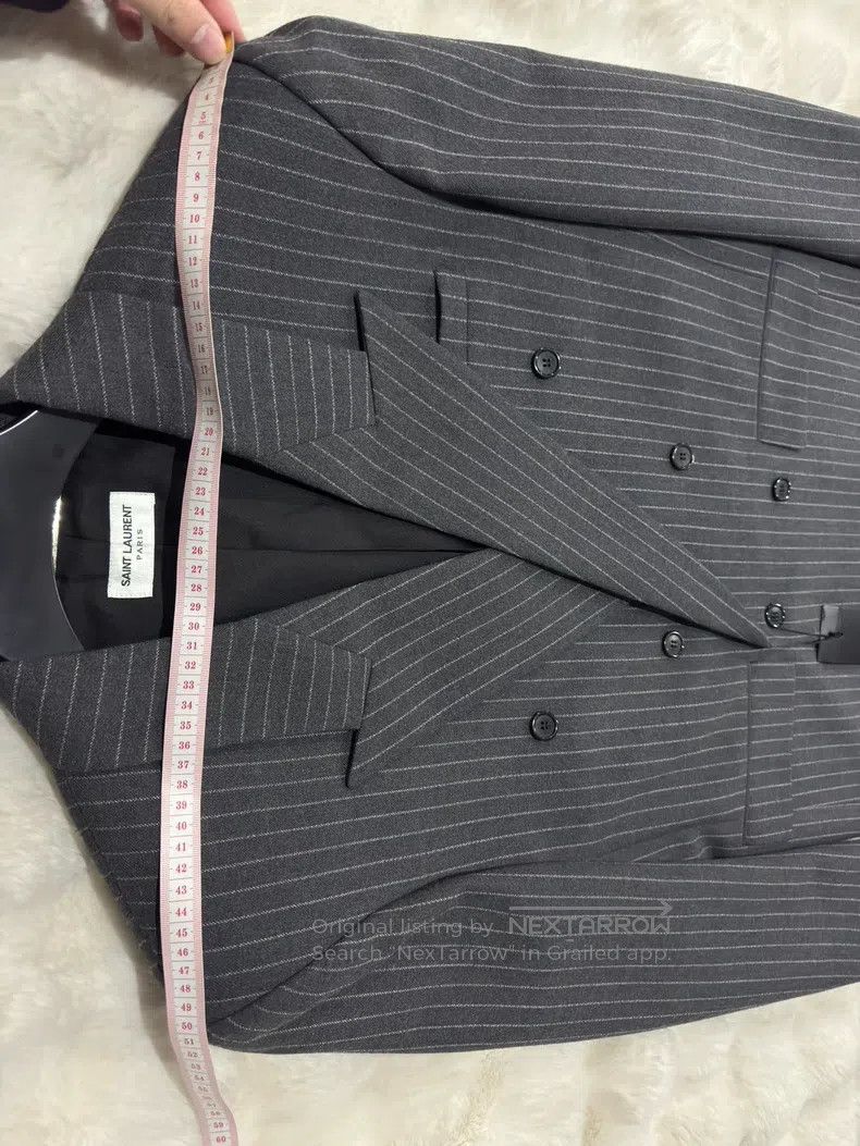 Saint Laurent Paris Saint Laurent Paris Flannel Striped Men's Suit Size US M / EU 48-50 / 2 - 7 Thumbnail