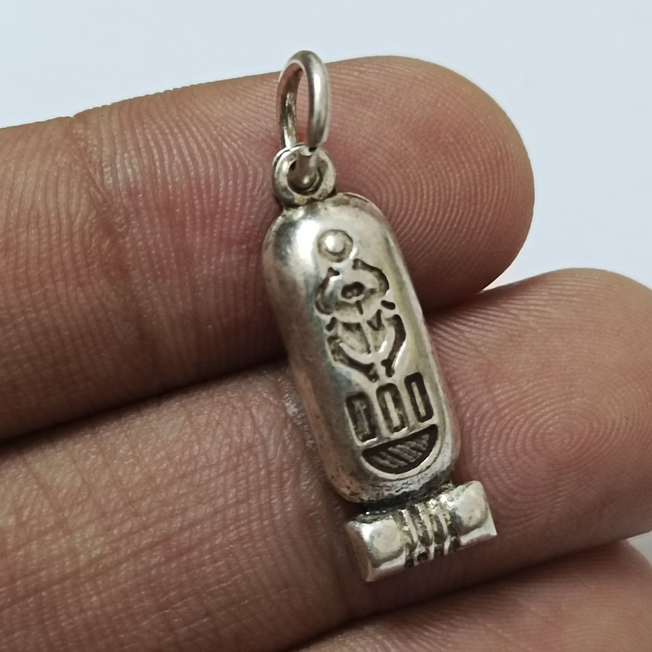 Handmade Egyptian silver cartouche pendant pharaoh scarab silver 925 Size ONE SIZE - 4 Thumbnail