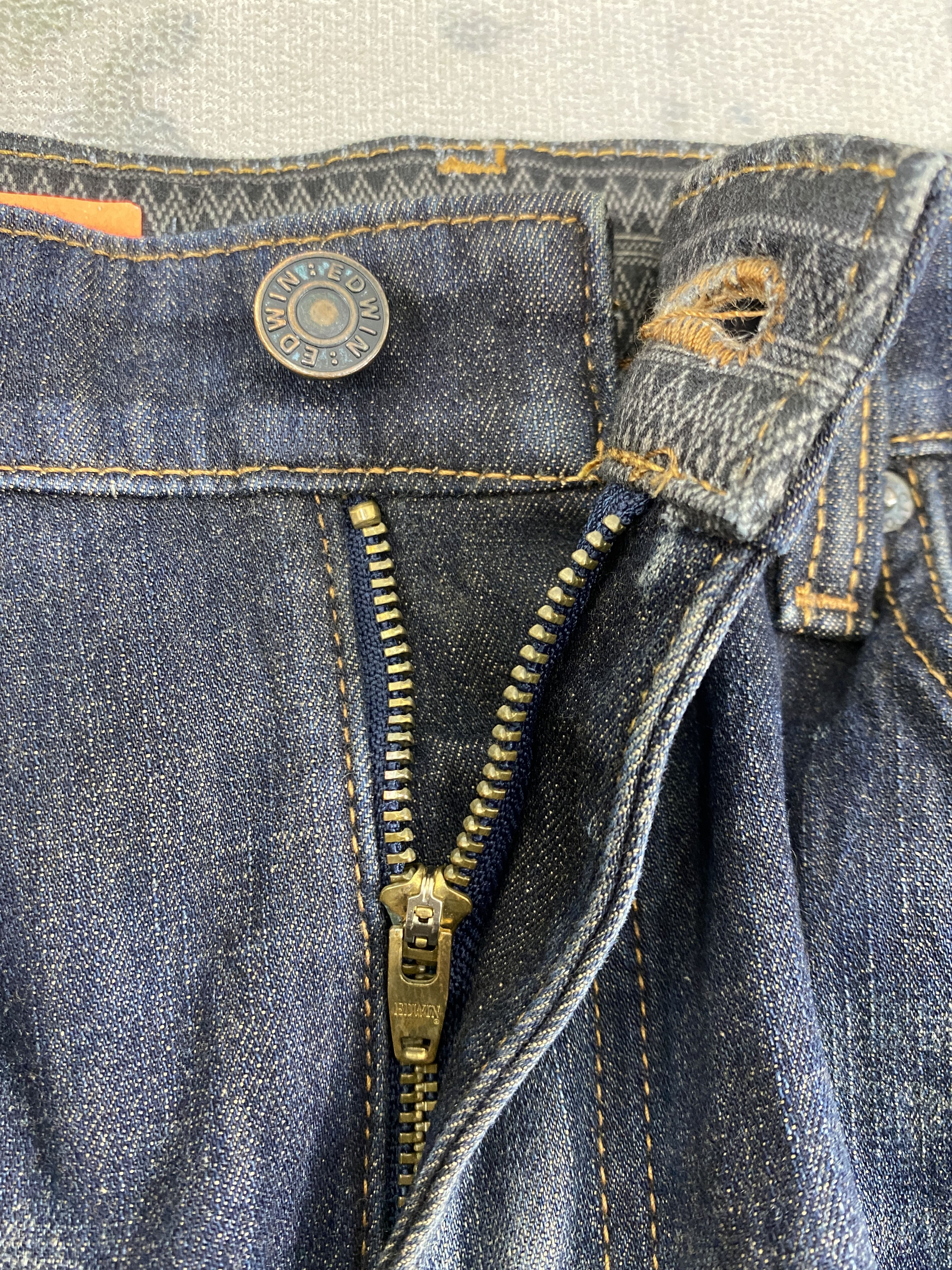 Japanese Brand Faded Blue Vintage Edwin Jeans 32x29 Denim- JN3748 Size US 32 / EU 48 - 6 Thumbnail