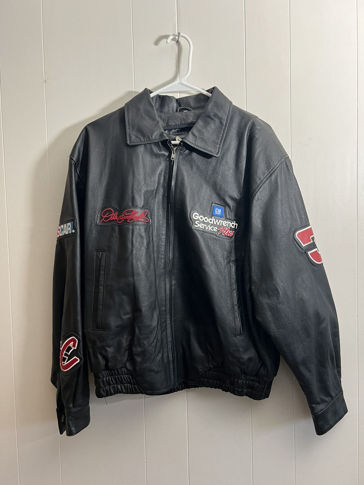 Veste Vintage Jeff Hamilton Taille L - Noire Brodée Nascar M&M's - Homme