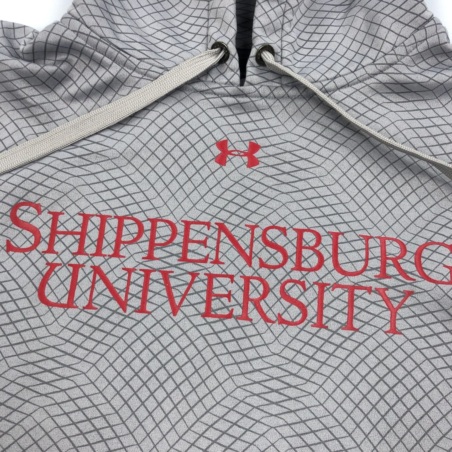 Under Armour Under Armour Hoodie Shirt Men L Gray Red Fleece Drawstring Logo Graphic Print College University Size US L / EU 52-54 / 3 - 3 Thumbnail