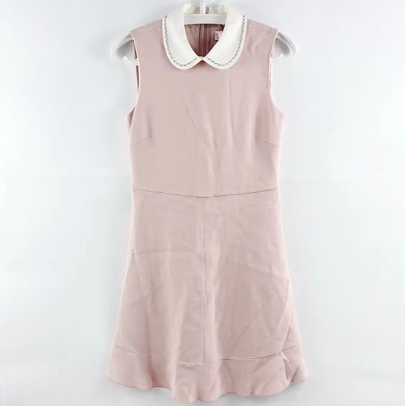 Valentino Valentino Pink Sleeveless Dress with Collar 0089 Size ONE SIZE - 1 Thumbnail