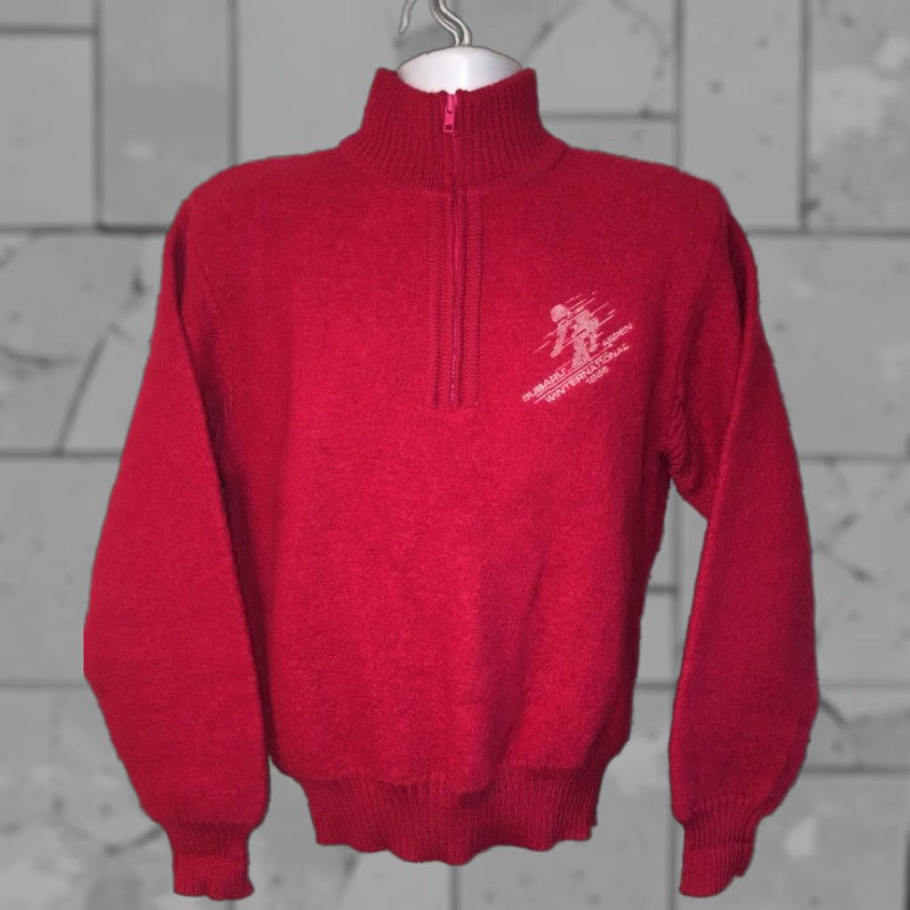 The North Face VINTAGE The North Face Jacket Ski Mens S Red Wool Half Zip Pullover Winter 1988 Skiing Size US S / EU 44-46 / 1 - 1 Thumbnail