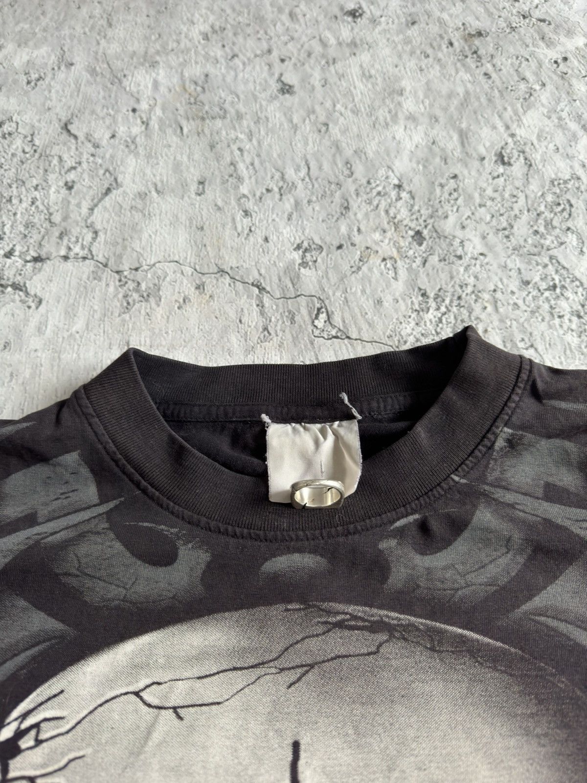 Band Tees × Vintage 1990 SKULL FACE TEE ALLOVER Single Stitch Size US XL / EU 56 / 4 - 3 Thumbnail