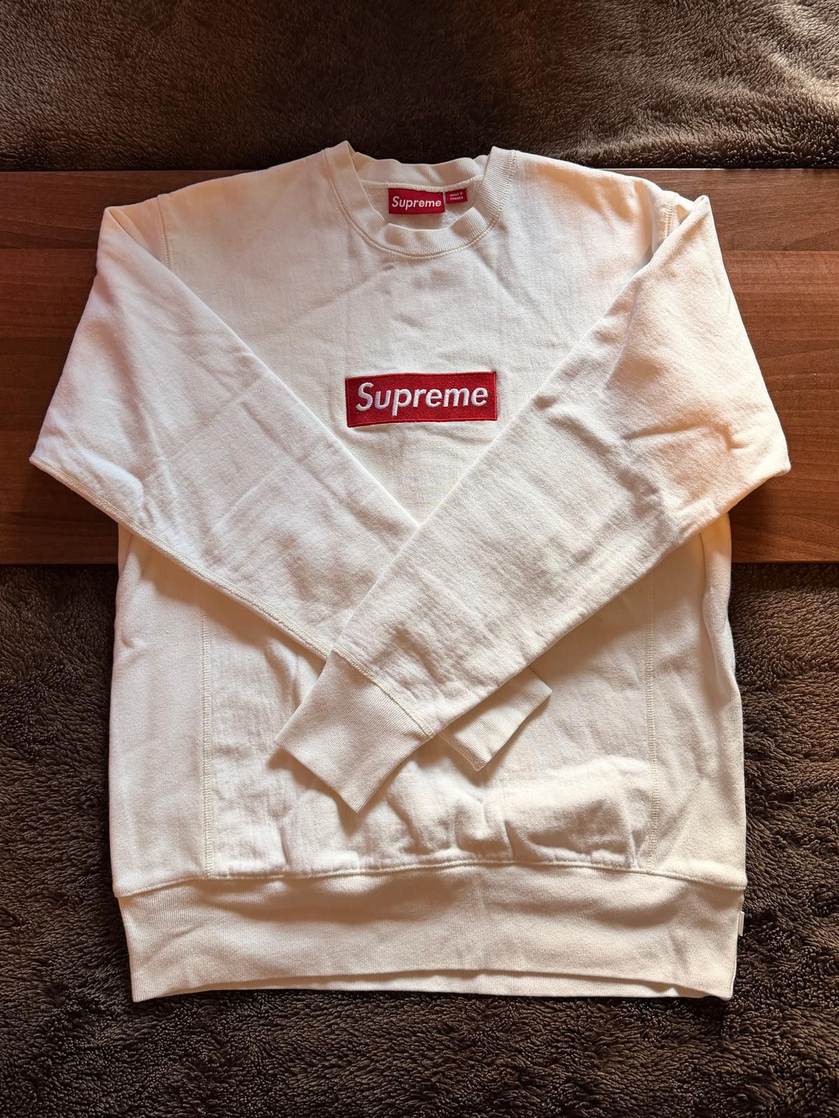 Supreme 2003 Box Logo Crewneck White / Red Medium