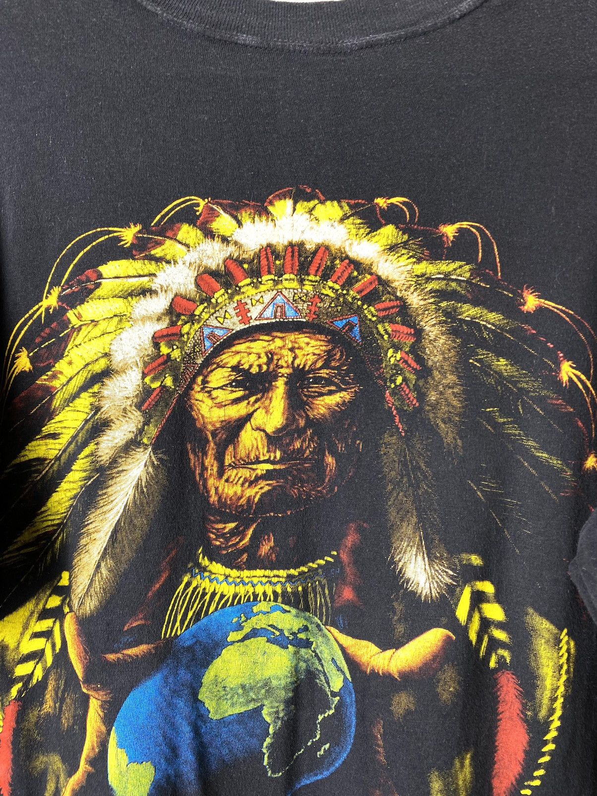 Band Tees 💥Rare! 80-90’s Vintage Indian Spirit Boxy T Shirt 3d Emblem Size US XL / EU 56 / 4 - 2 Thumbnail