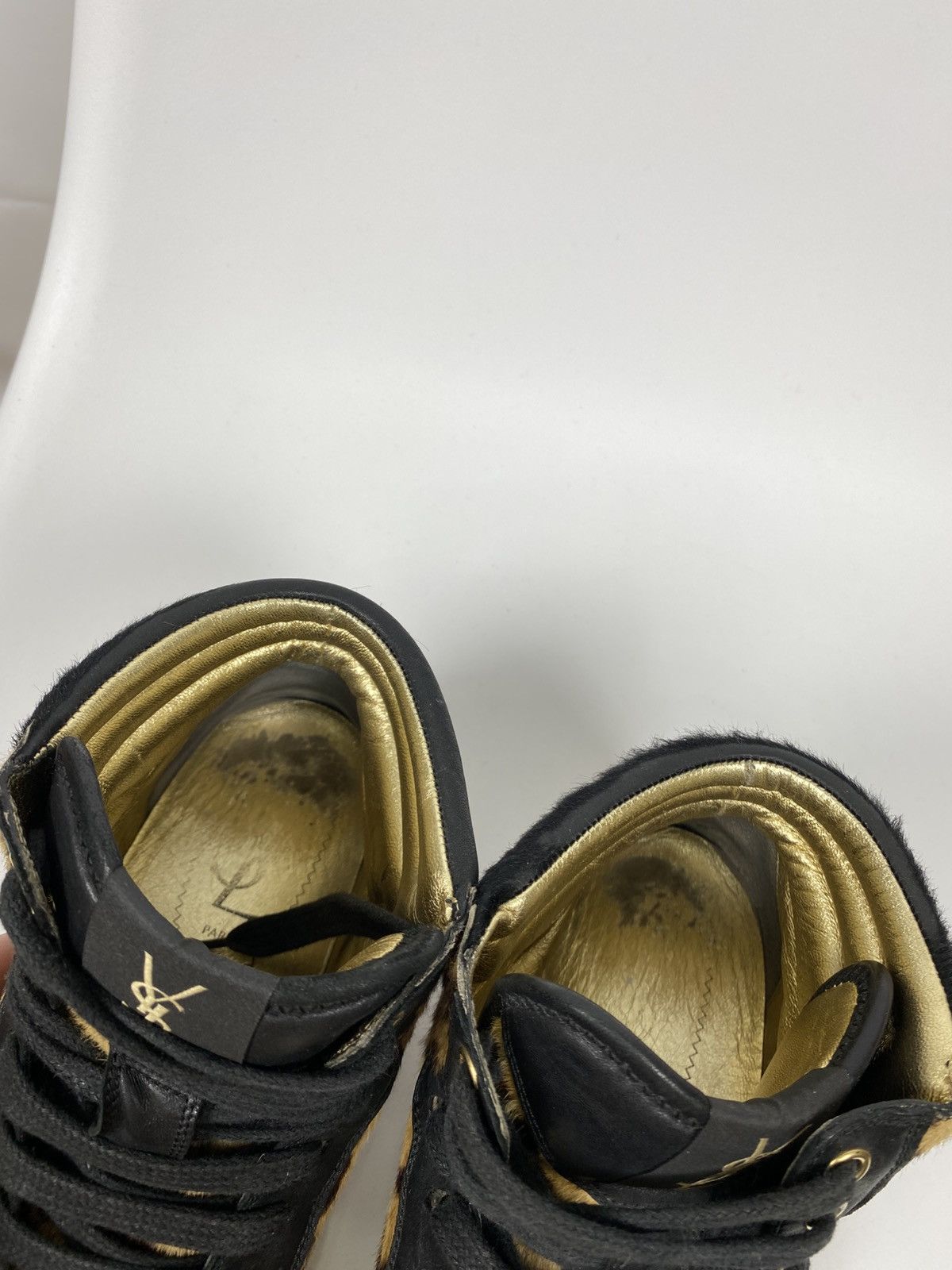 Saint Laurent Paris × Yves Saint Laurent YSL Saint Laurent Pony Hair Hi-Top Sneakers Leopard Print 39 Size US 9 / IT 39 - 9 Thumbnail