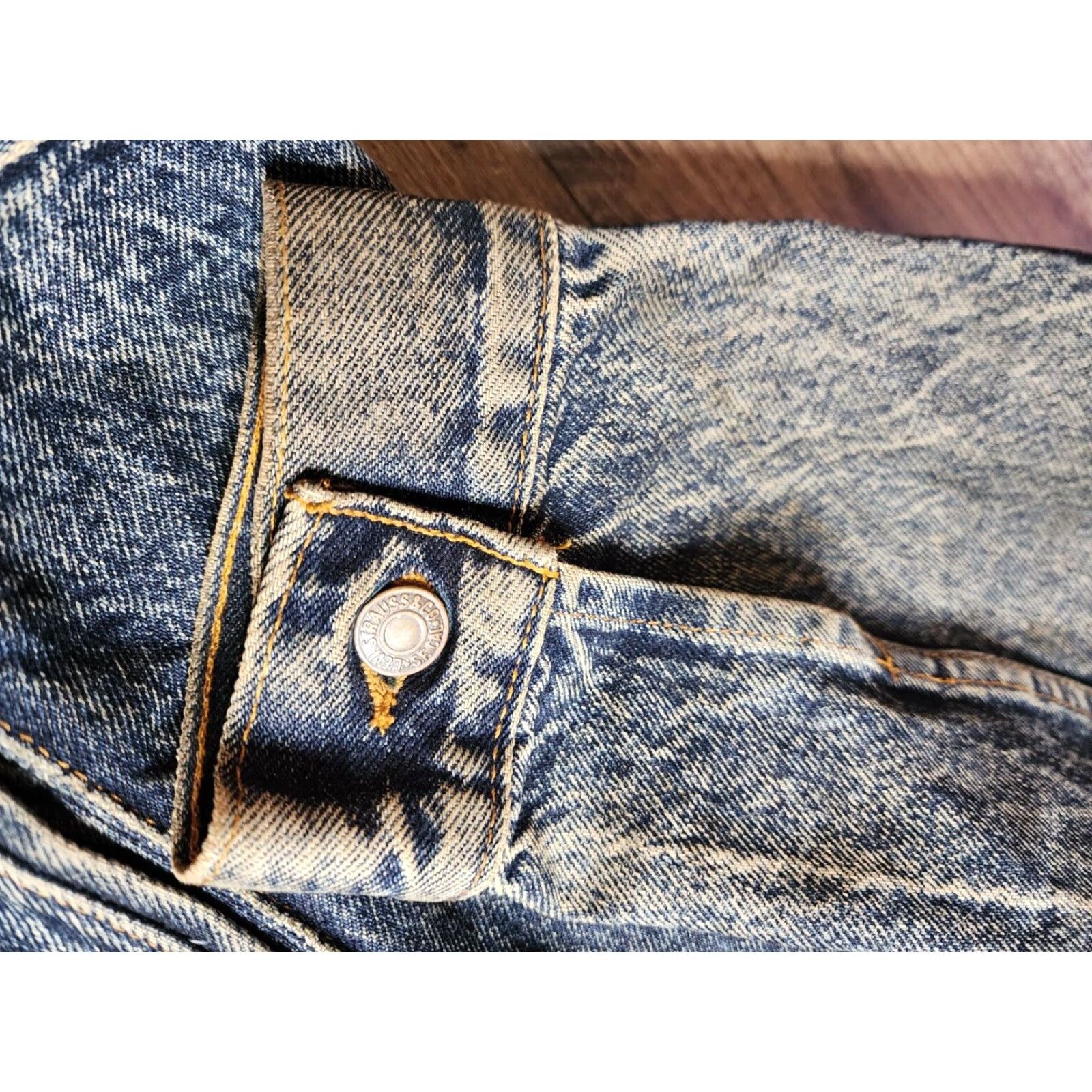 Levi's VINTAGE Levi's Denim Trucker Jacket XL Blue Mens Size US XL / EU 56 / 4 - 7 Thumbnail