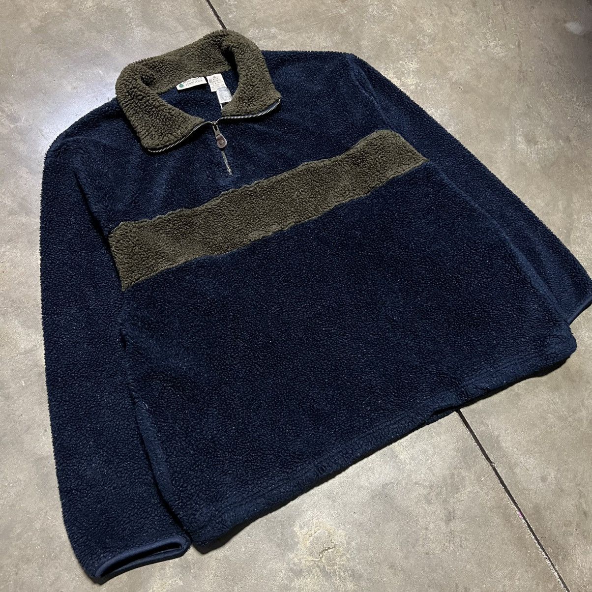 Northwest Territory Vintage Fleece Deep Pile Sherpa Sweatshirt Jacket 1/4 Zip Size US XL / EU 56 / 4 - 2 Thumbnail