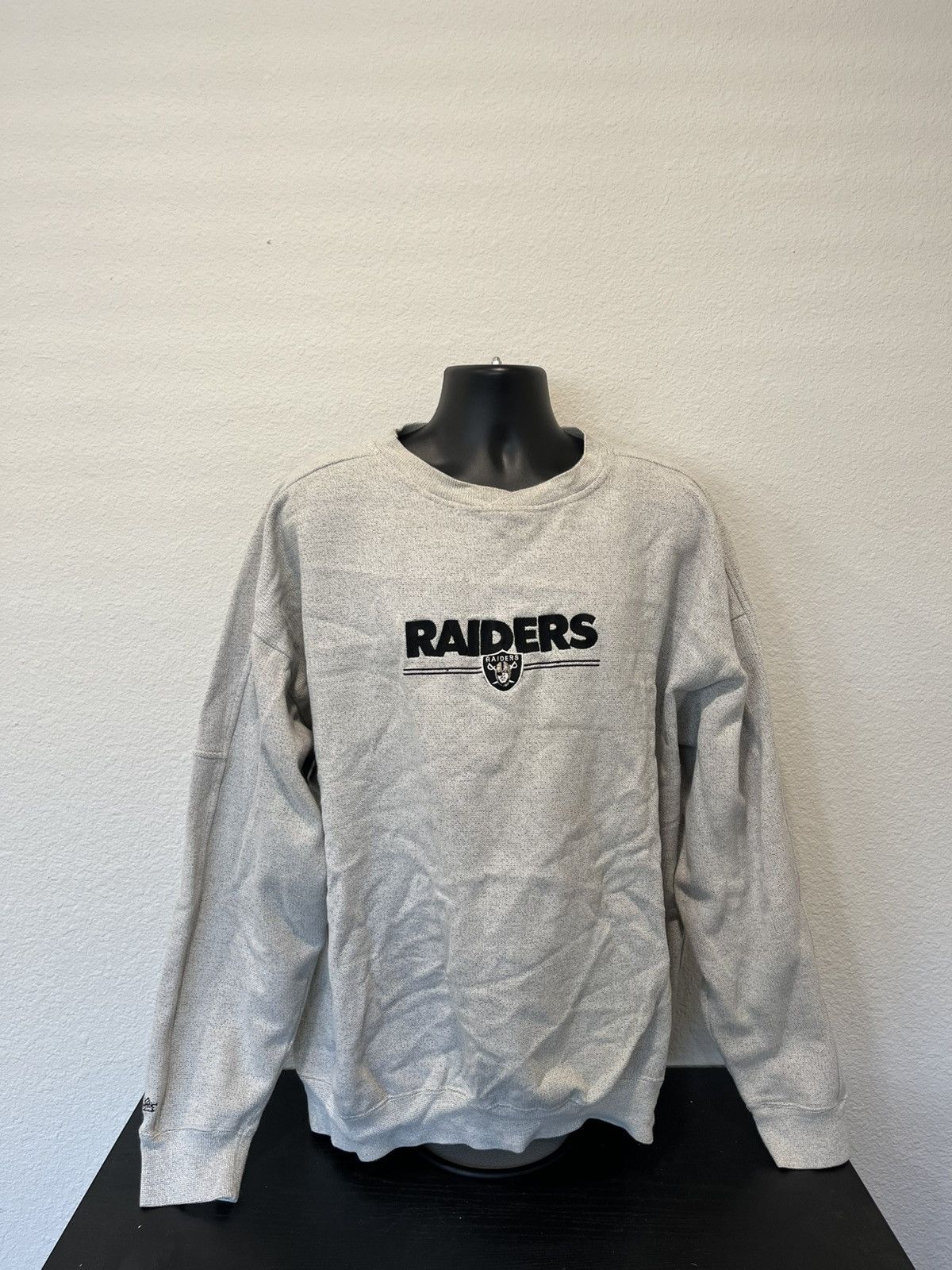 Majestic × Vintage 90s Oakland raiders sweatshirt Size US XXL / EU 58 / 5 - 1 Thumbnail