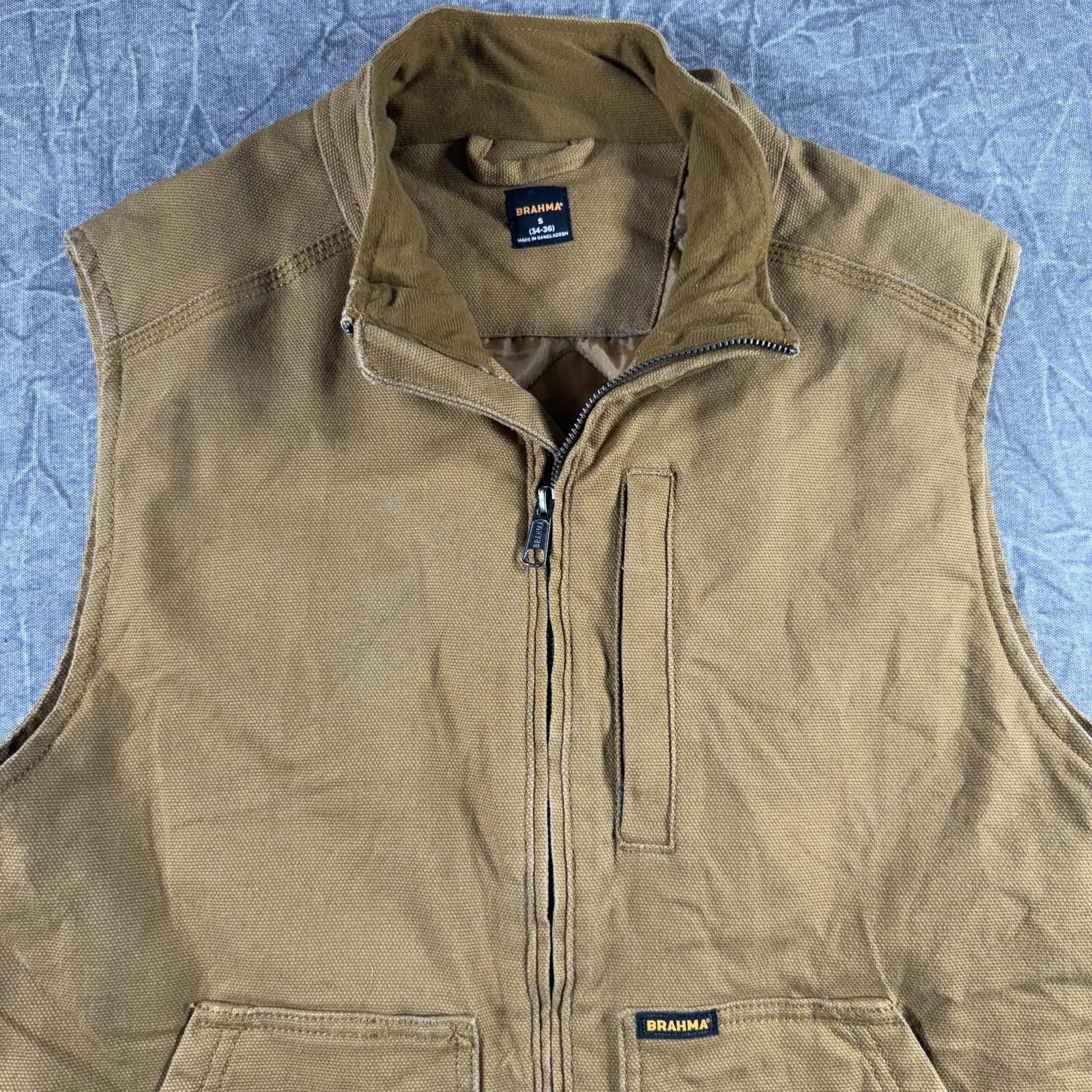 BRAHMIN Brahma Vest S Brown Utility Insulated Zip Pocket Size US S / EU 44-46 / 1 - 1 Thumbnail