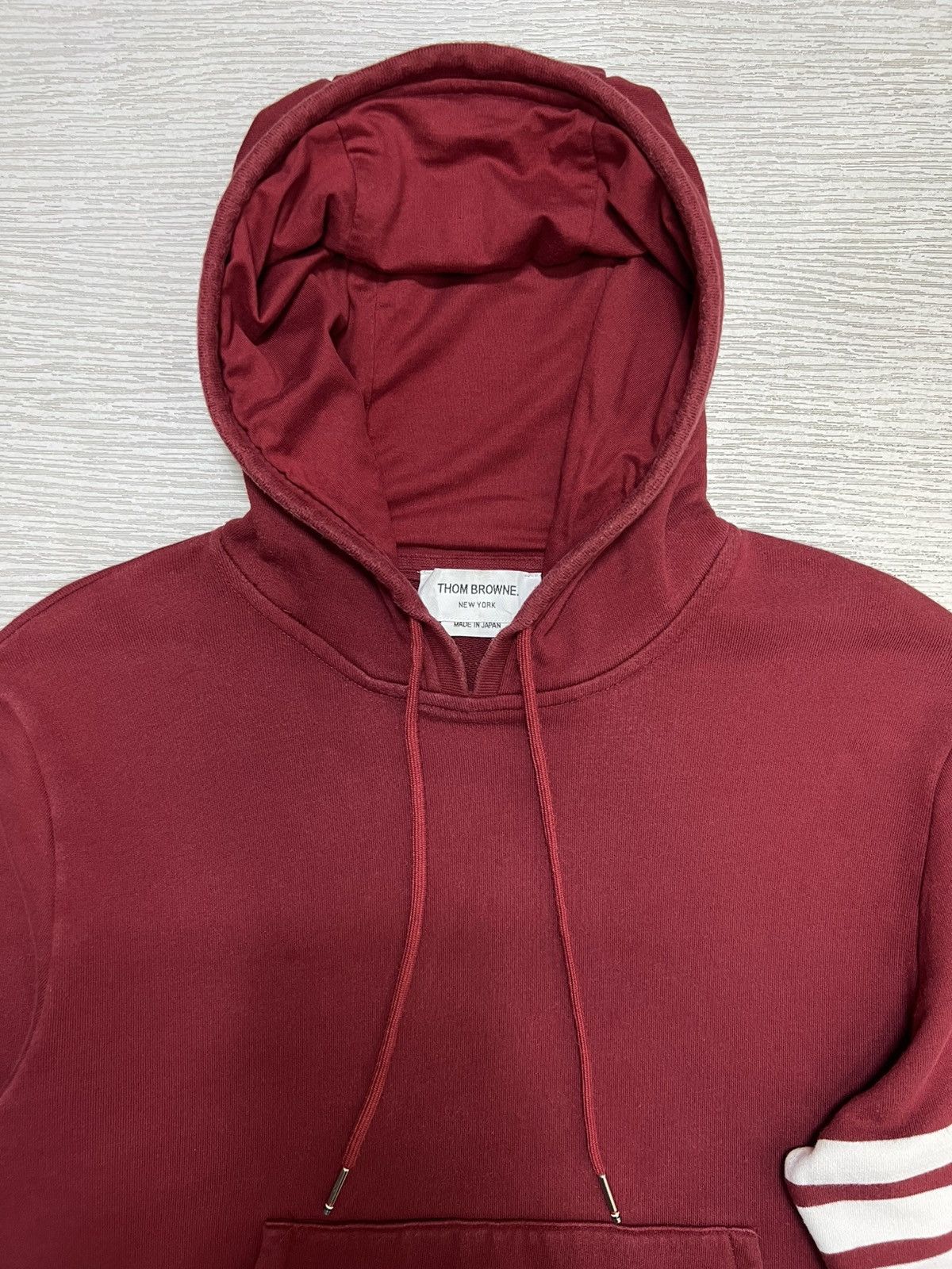 Thom Browne Thom Browne - 4 Bar Striped Loopback Cotton Jersey Hoodie Size US M / EU 48-50 / 2 - 10 Thumbnail