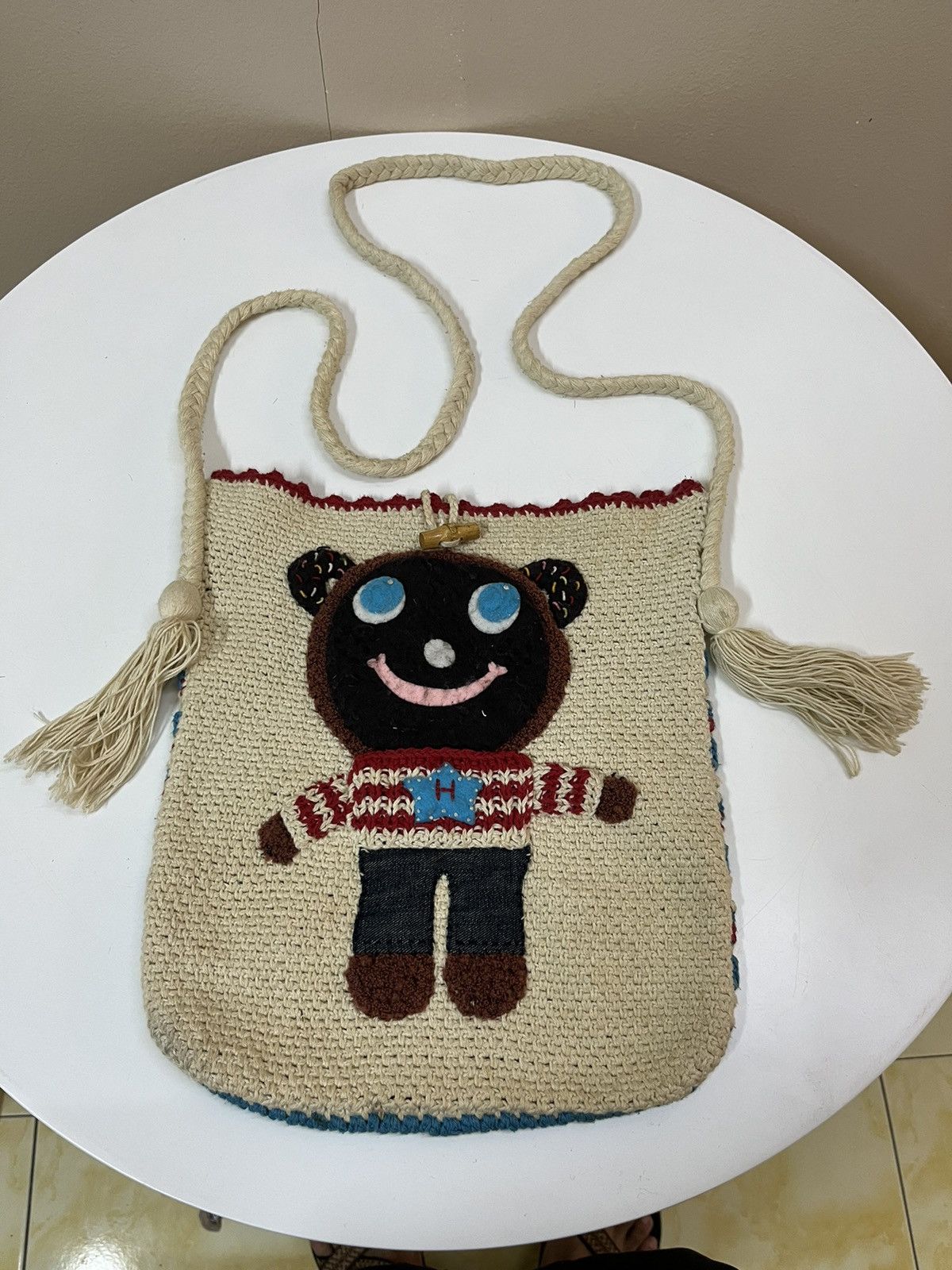 Hysteric Glamour × Japanese Brand × Vintage Vintage Hysteric Glamour Crochet Knit Sling Bag Size ONE SIZE - 2 Thumbnail