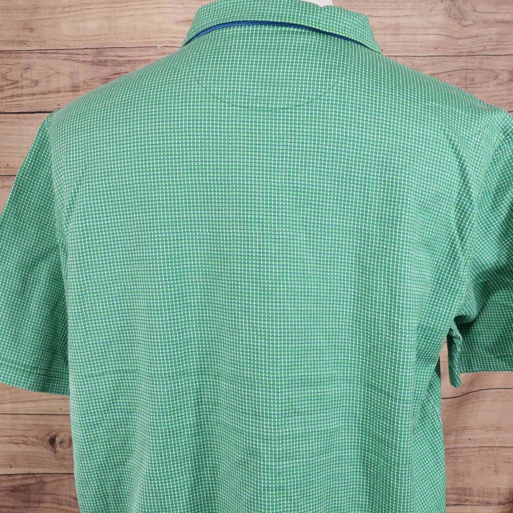 Vintage Bobby Jones Shirt Mens XL Green Check Cotton Short Sleeve Golf Performance Size US XL / EU 56 / 4 - 6 Thumbnail