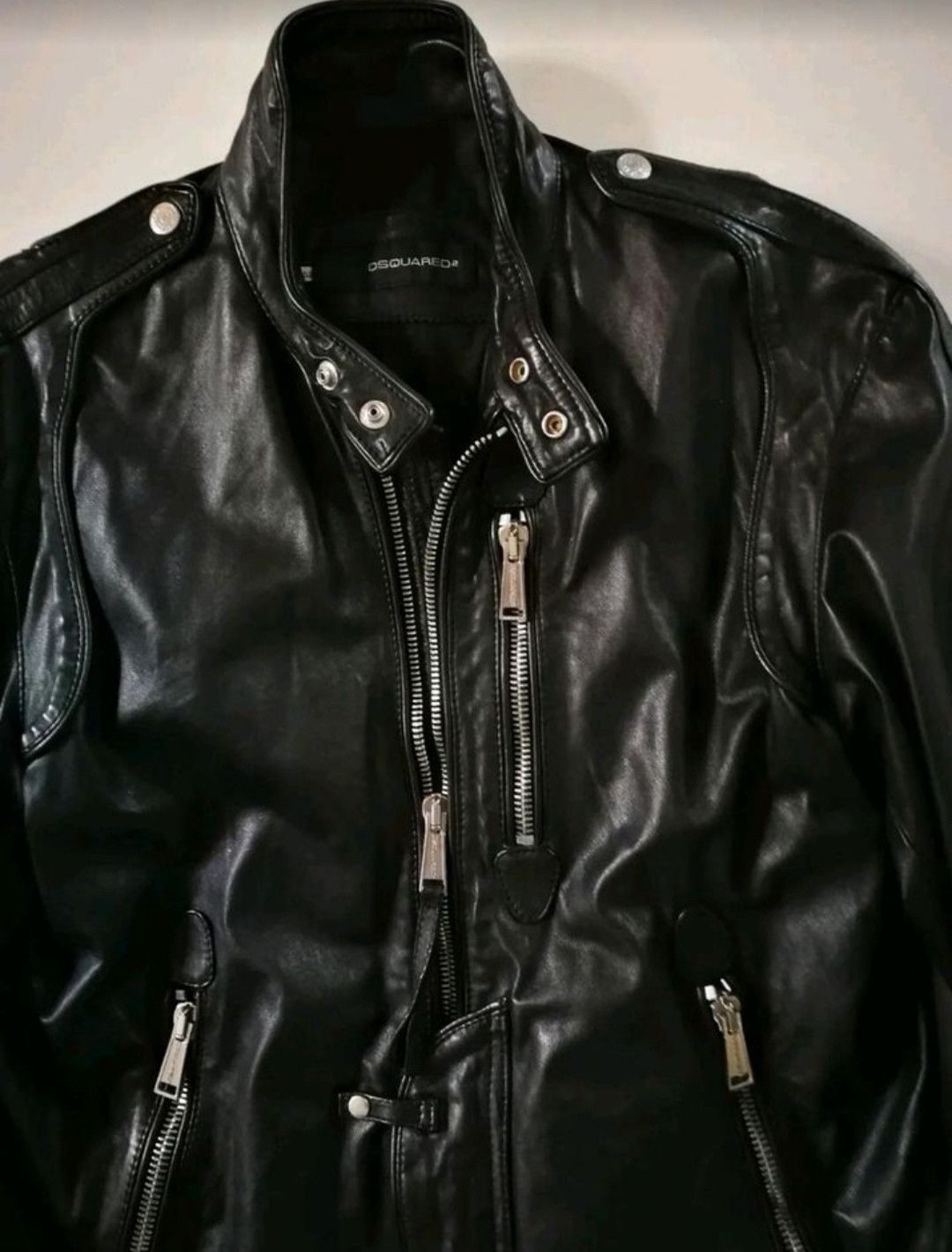 Dsquared2 ORIGINAL DSQUARED2 S/S 08 MOTORCYCLE BIKER LEATHER JACKET 52 Size US L / EU 52-54 / 3 - 11 Thumbnail