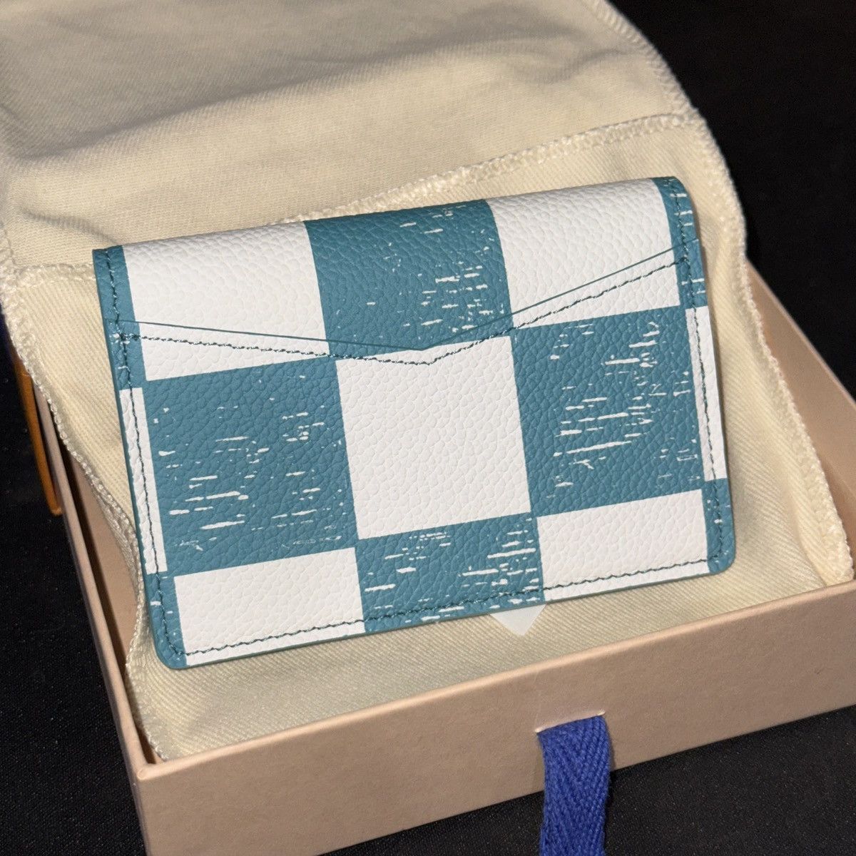 Louis Vuitton Louis Vuitton Damier Checkerboard Pocket Organizer Teal Size ONE SIZE - 2 Thumbnail