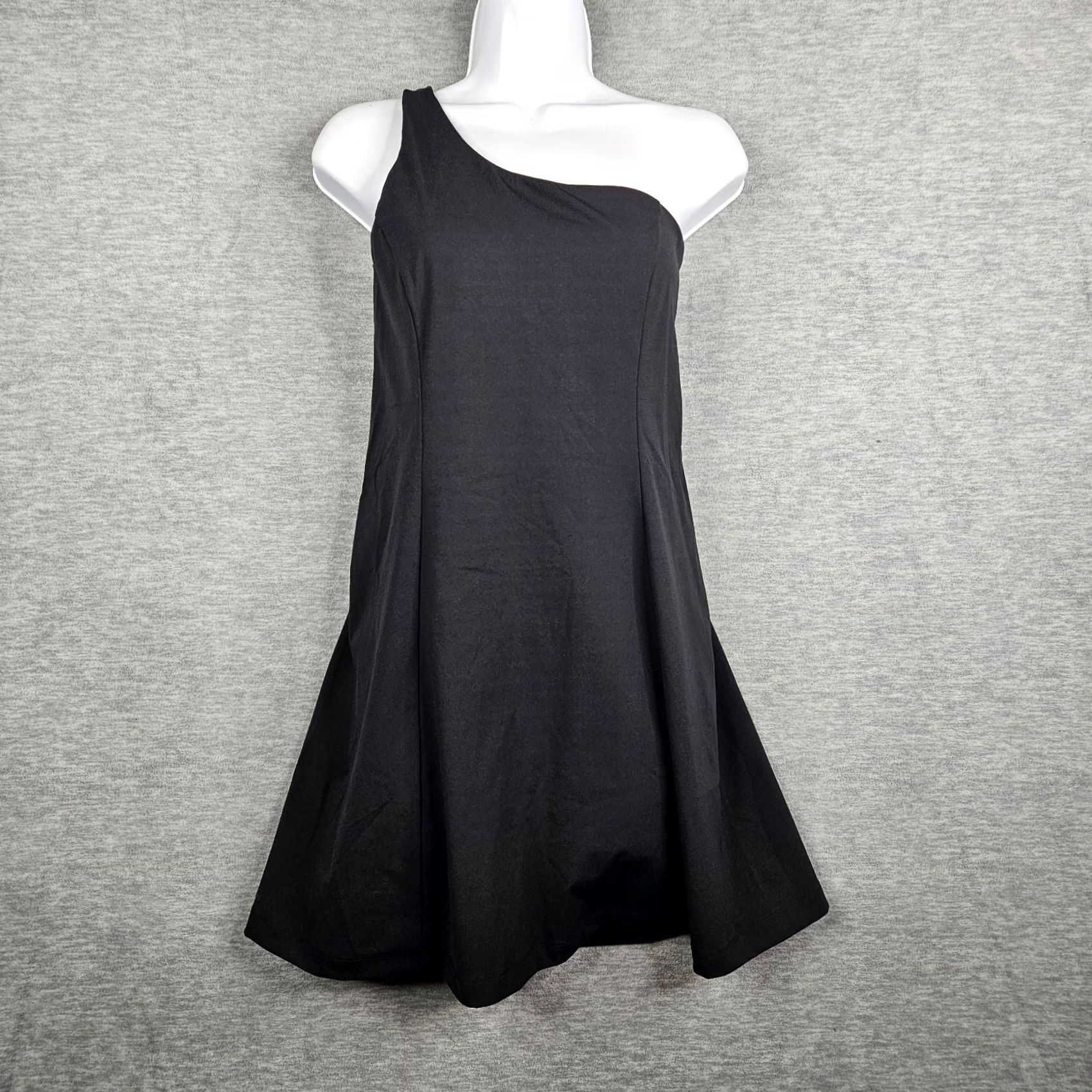 Outdoor Voices Outdoor Voice Black One Shoulder Mini Women's Dress S Size Short Sleeveless Casual Holiday Style Dress Womens Size S / US 4 / IT 40 - 2 Thumbnail