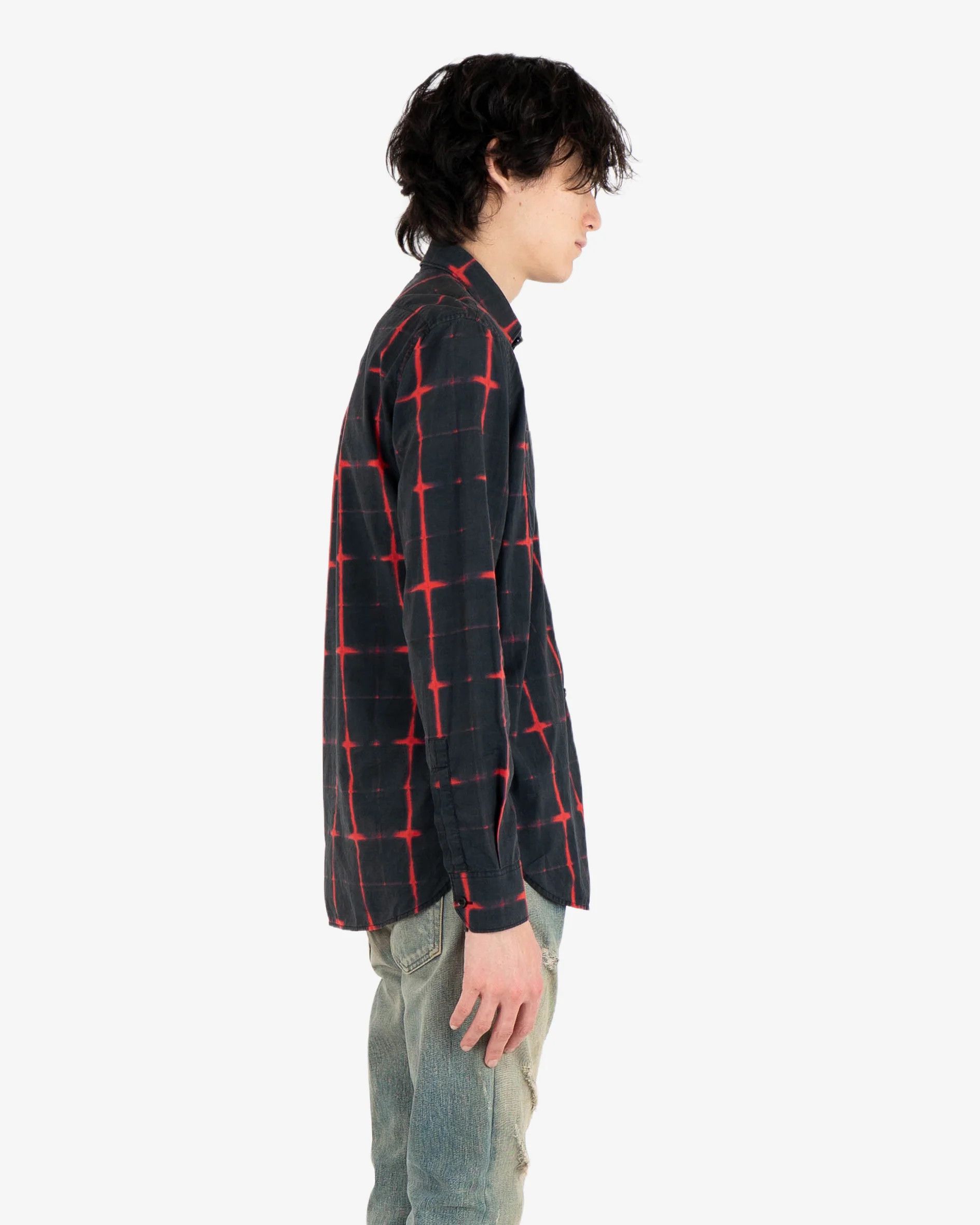 Saint Laurent Paris Red & Black Cotton Button Up Shirt Size US S / EU 44-46 / 1 - 4 Thumbnail