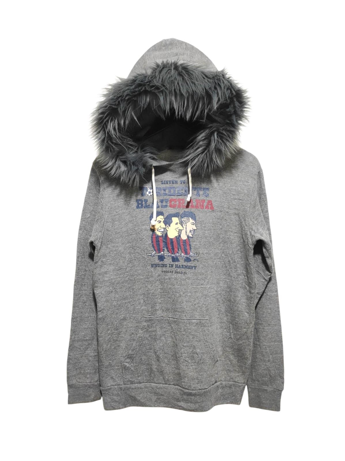 Japanese Brand Soccer Junky Tridente Blaugrana fur hoodie Size US S / EU 44-46 / 1 - 1 Thumbnail