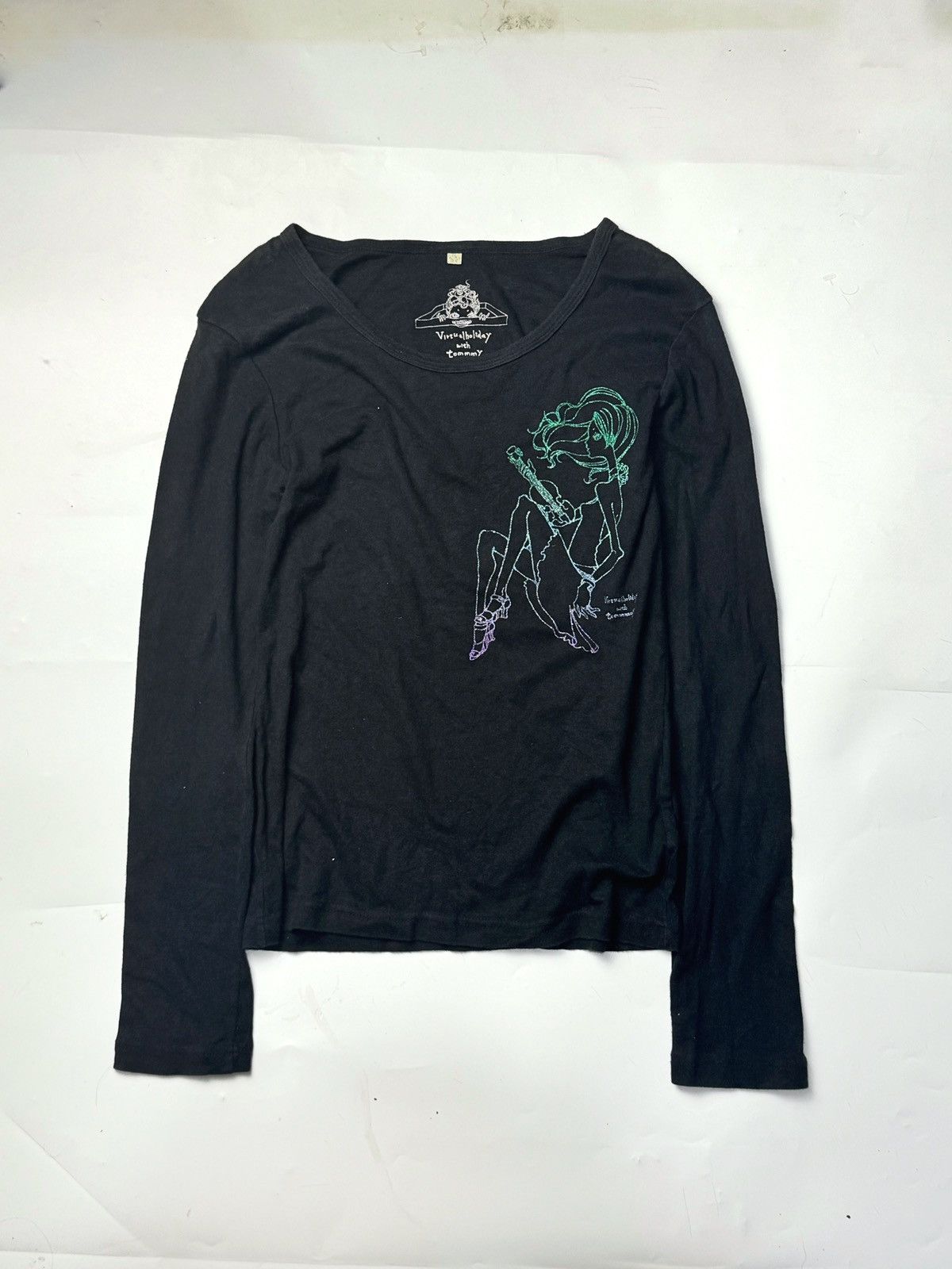 Beauty Beast × Hysteric Glamour × Japanese Brand 2000s Girl Play Guitar Long Sleeve Hysteric Styled Size US S / EU 44-46 / 1 - 1 Thumbnail