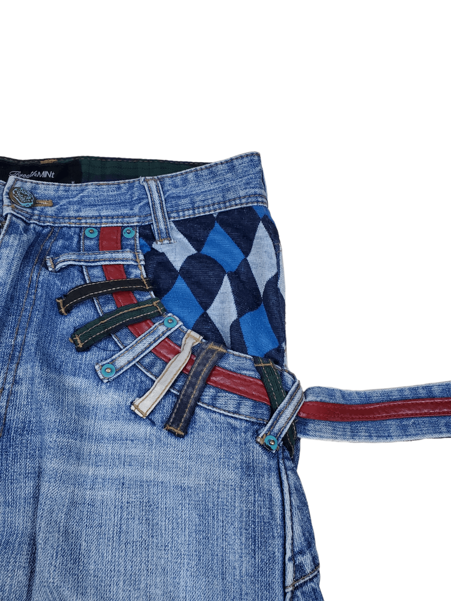 Japanese Brand × Vintage 🔥Vintage Double Waist Denim BreathMint🔥 Size US 31 - 5 Thumbnail
