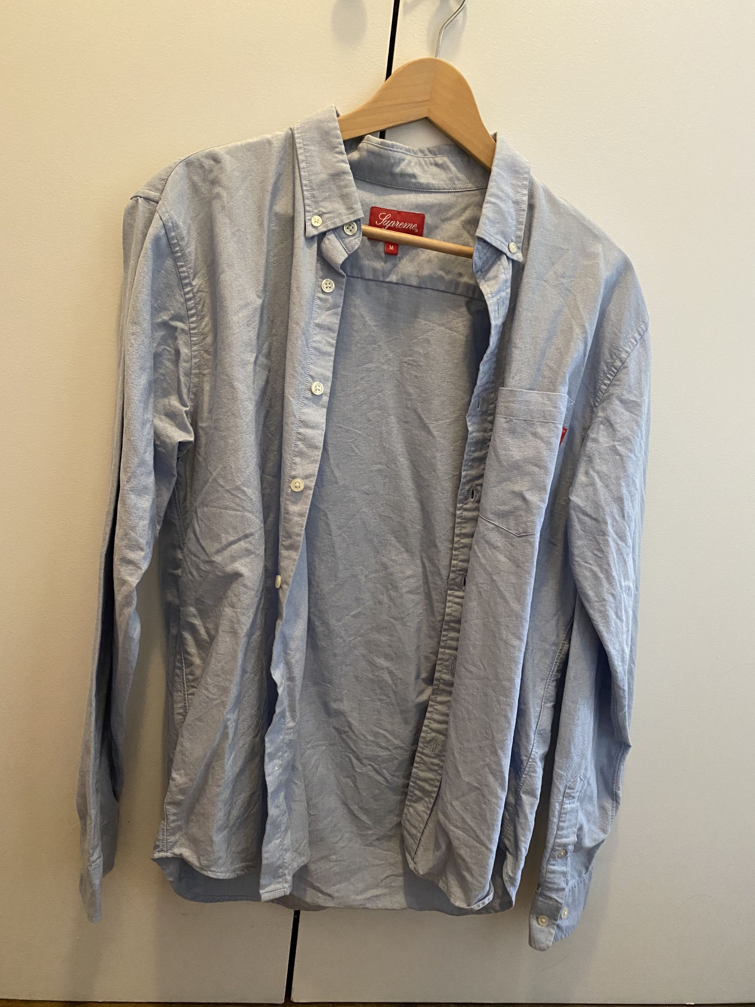 SUPREME Long Sleeve Oxford Button Rare Sz Medium