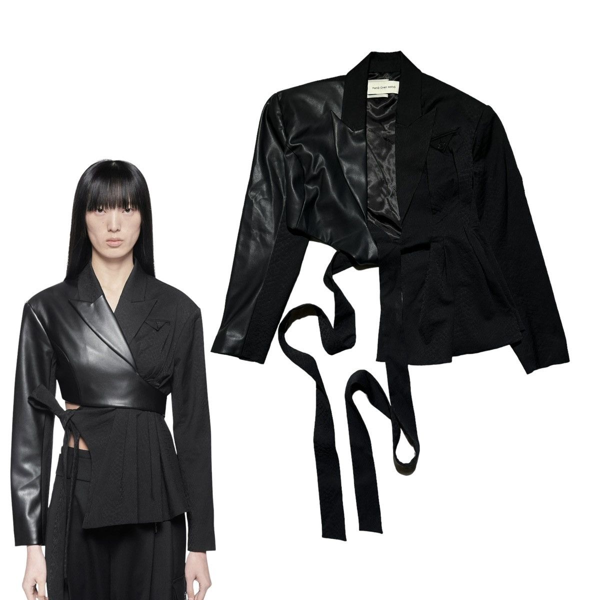 Feng Chen Wang $700 Asymmetric wrap blazer Size XS / US 0-2 / IT 36-38 - 1 Thumbnail
