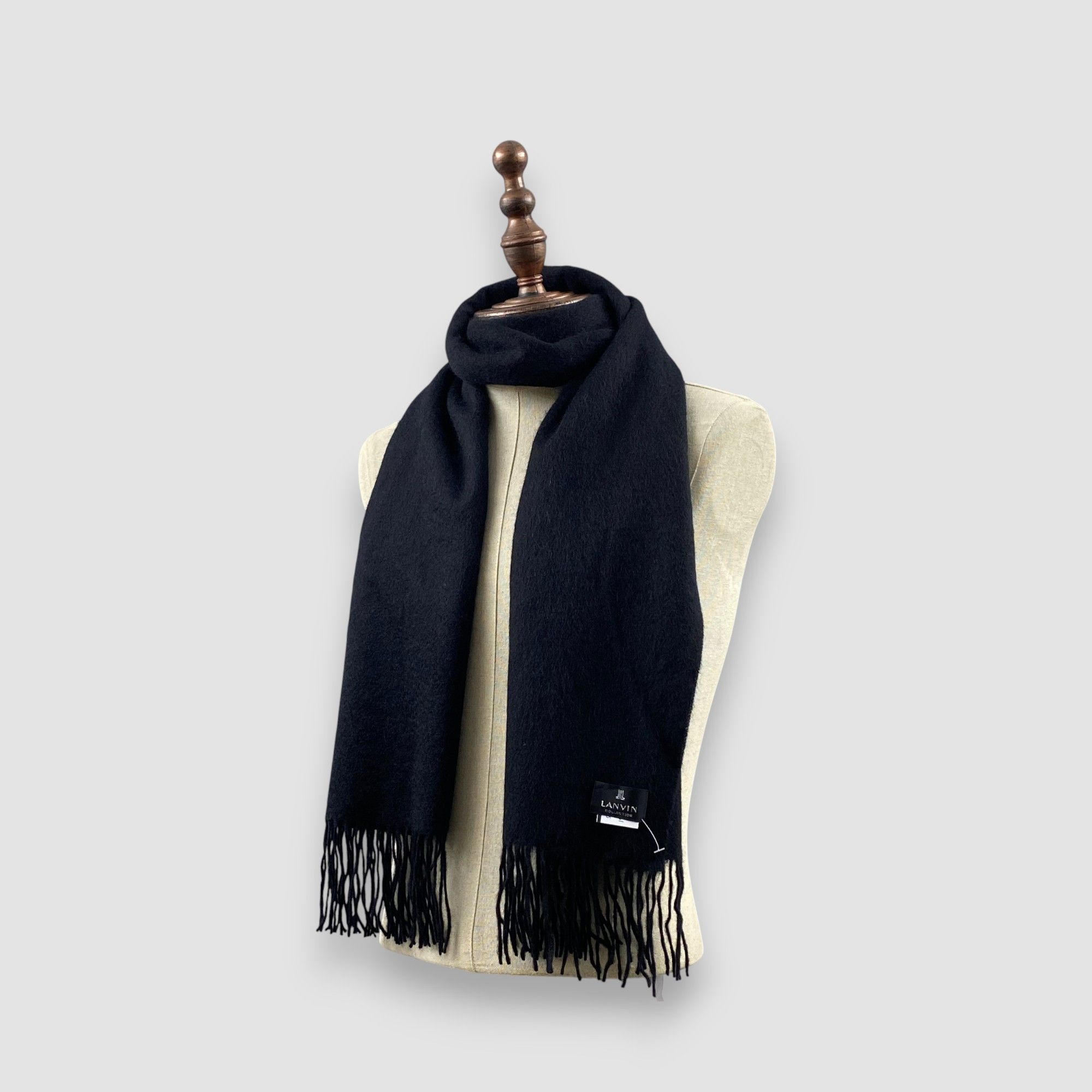 Japanese Brand Vintage Lanvin Scarf Muffler Wool Stole Wraps Scarves Size ONE SIZE - 2 Thumbnail
