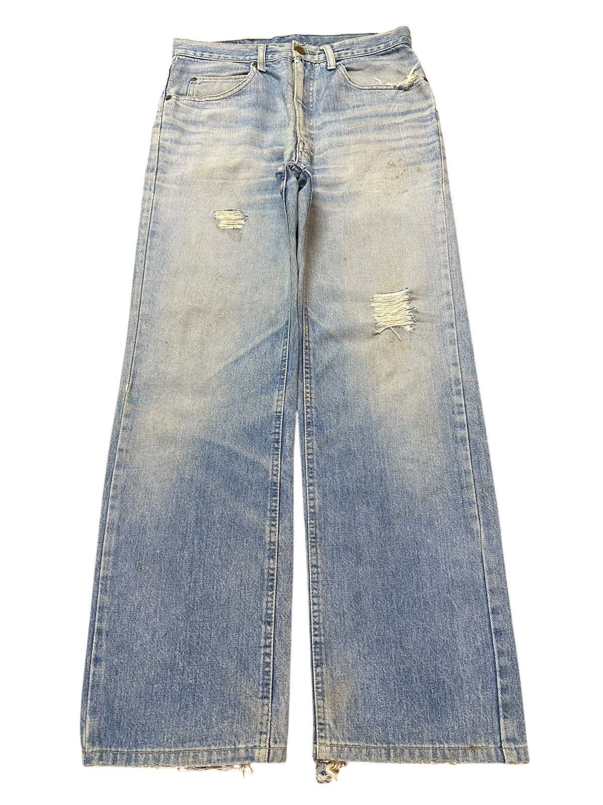 Big John Vintage Big John Blue Wash Faded Distressed Style Jeans Size US 29 - 1 Thumbnail