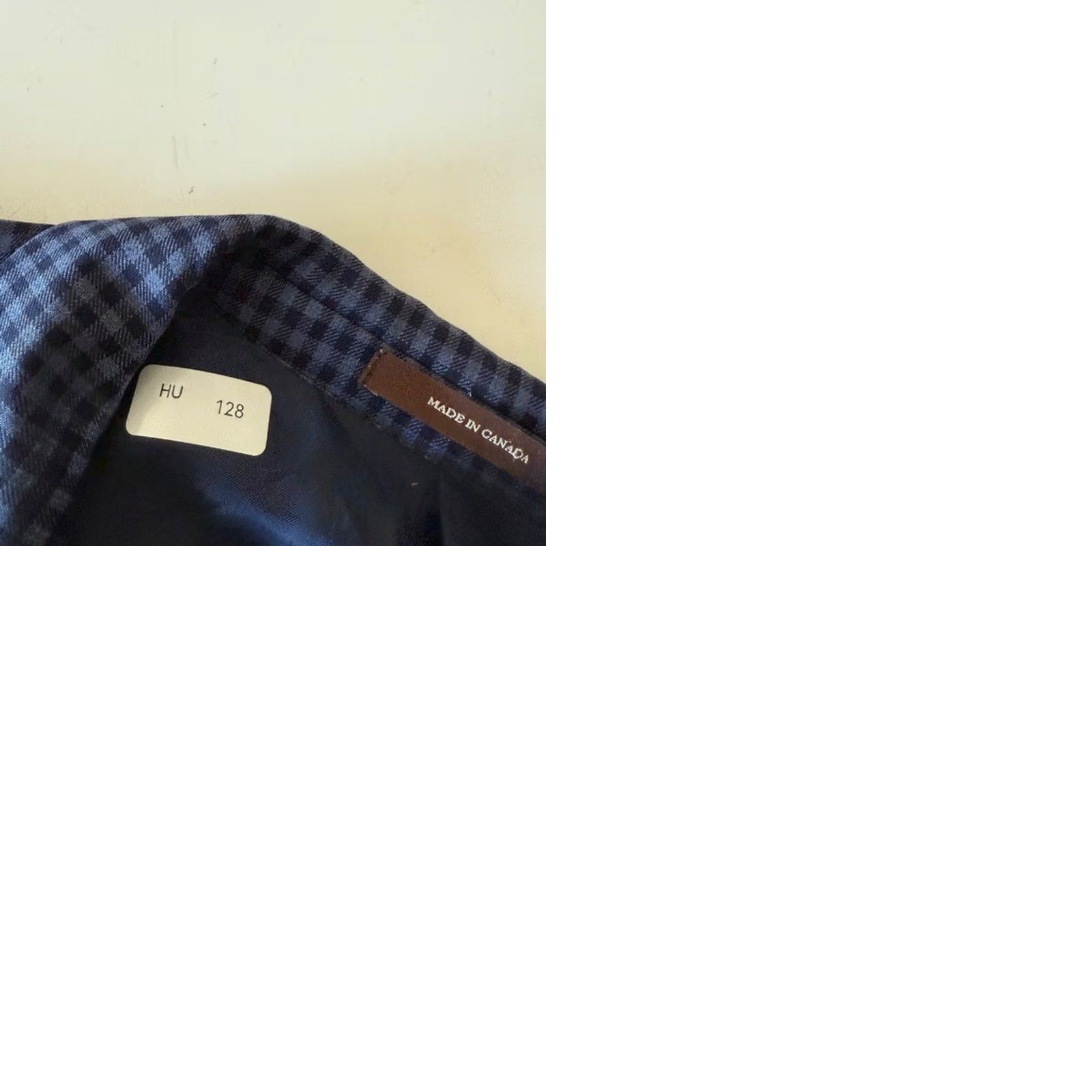Peter Millar Peter Millar Blazer Jacket Men's 44 Regular Navy Cobalt Gingham Check 2-Button Notch Lapel Wool Long Size 44R - 9 Thumbnail