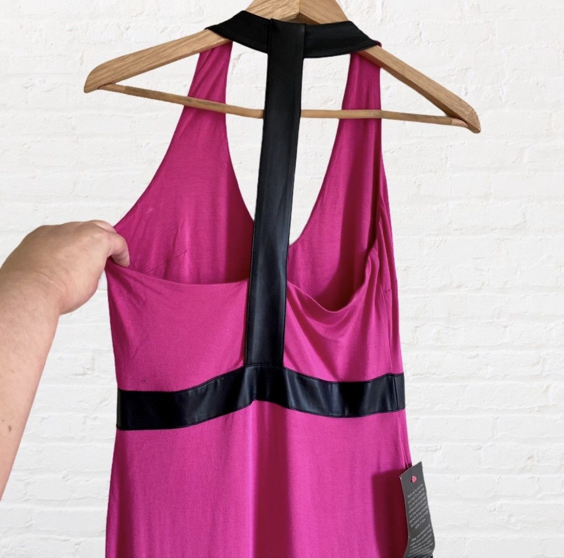 Bebe BEBE HOT PINK HIGH LOW T BACK HALTER DRESS Size S / US 4 / IT 40 - 2 Thumbnail