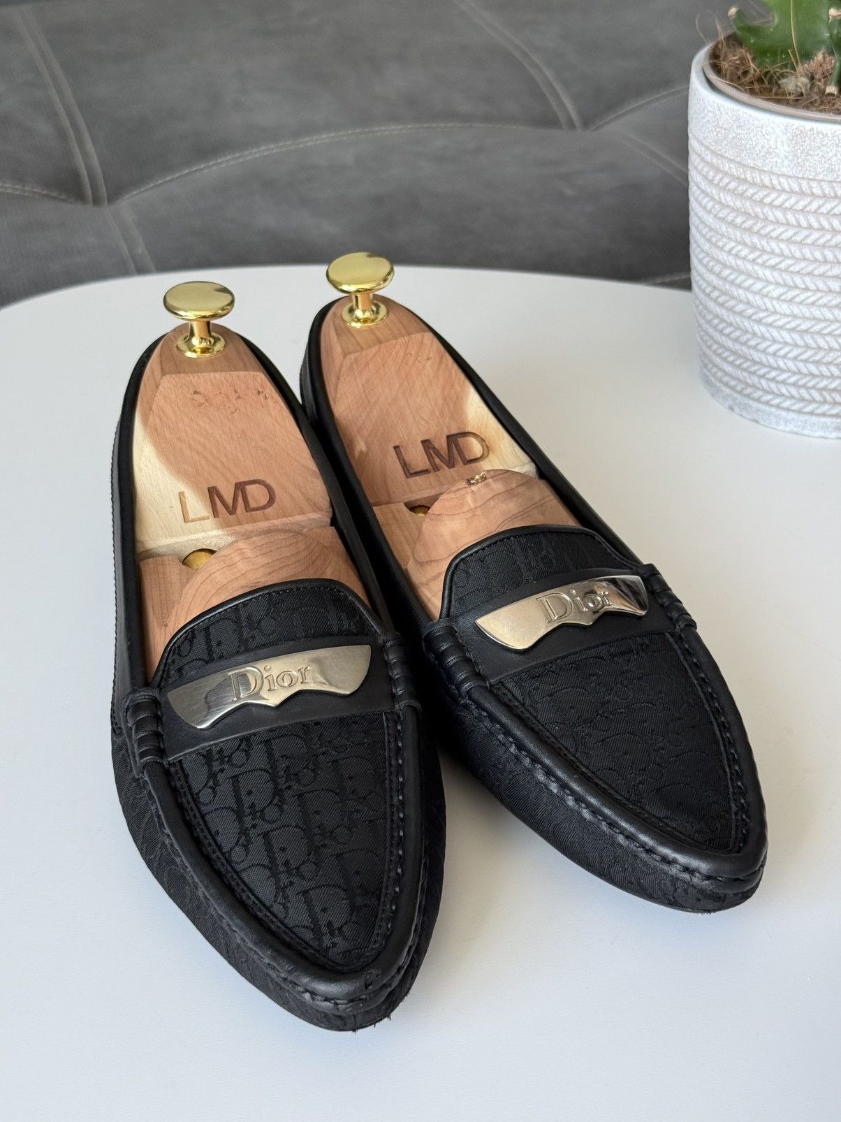 Dior Dior Oblique Monogram Canvas Leather Loafers Moccasins Size US 8 / IT 38 - 3 Thumbnail