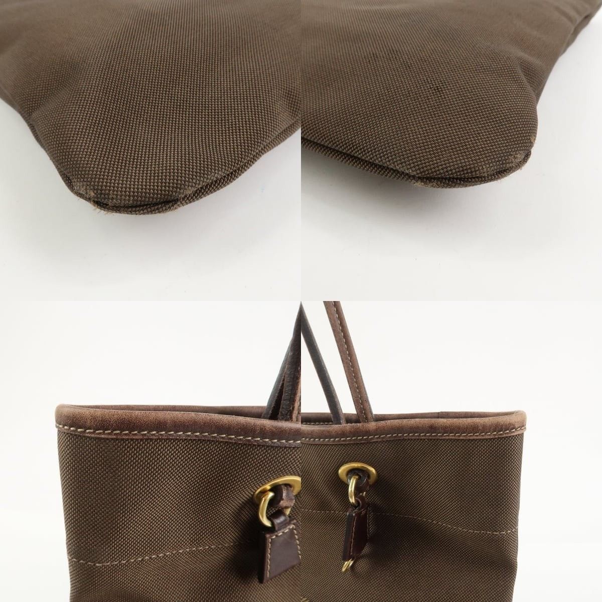 Prada Prada Jacquard Canvas Tote Brown Size ONE SIZE - 5 Thumbnail