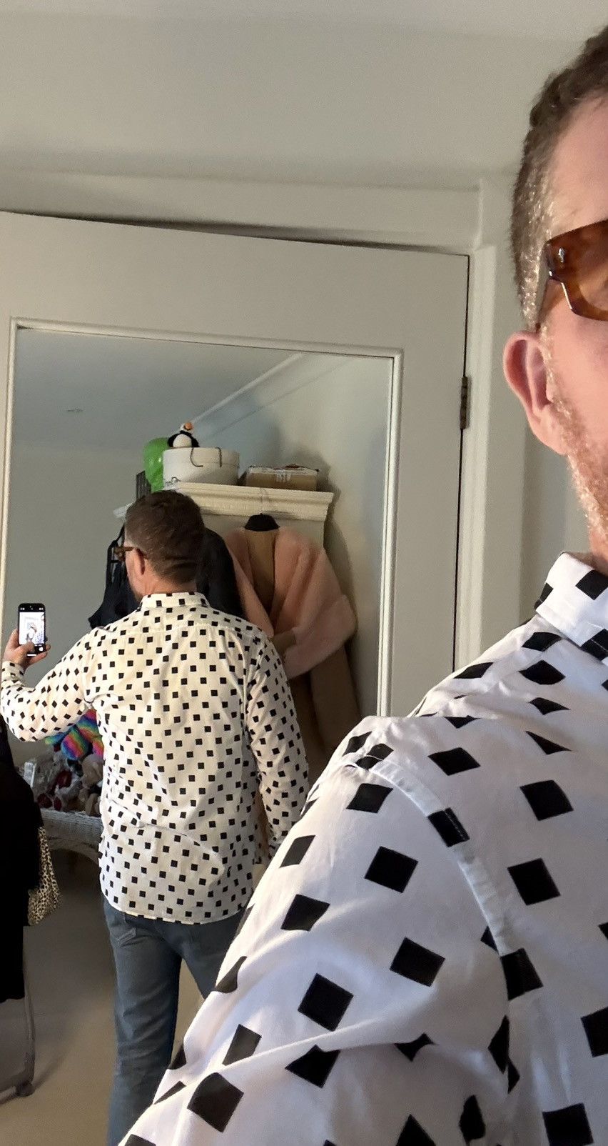 Saint Laurent Paris SS13 Saint Laurent square polka dot white shirt Hedi Slimane Size US M / EU 48-50 / 2 - 5 Thumbnail