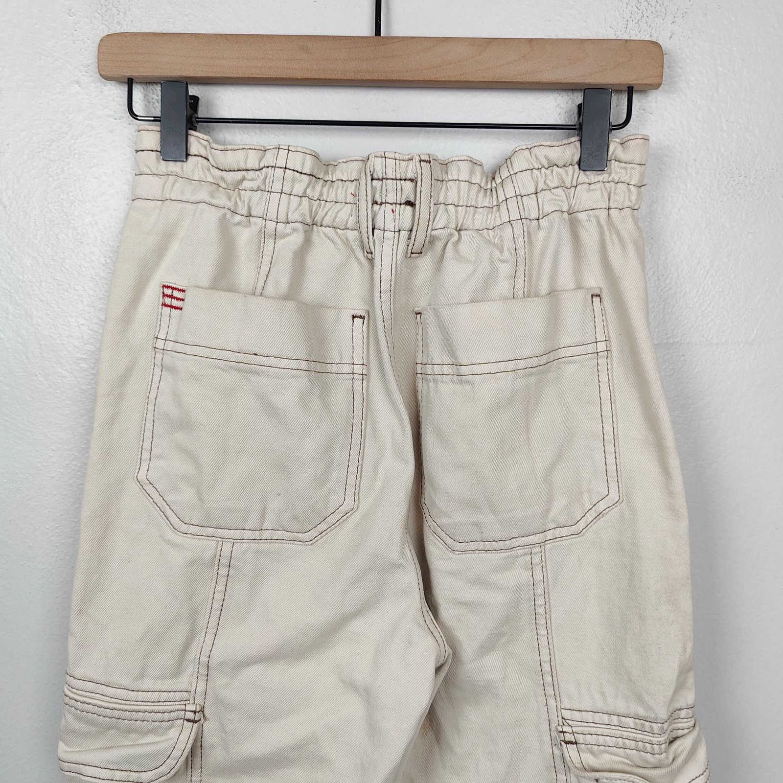 Bdg BDG Baggy Cargo Jeans Womens 26 Beige Y2K Utility Skater Size 26" / US 2 / IT 38 - 6 Thumbnail
