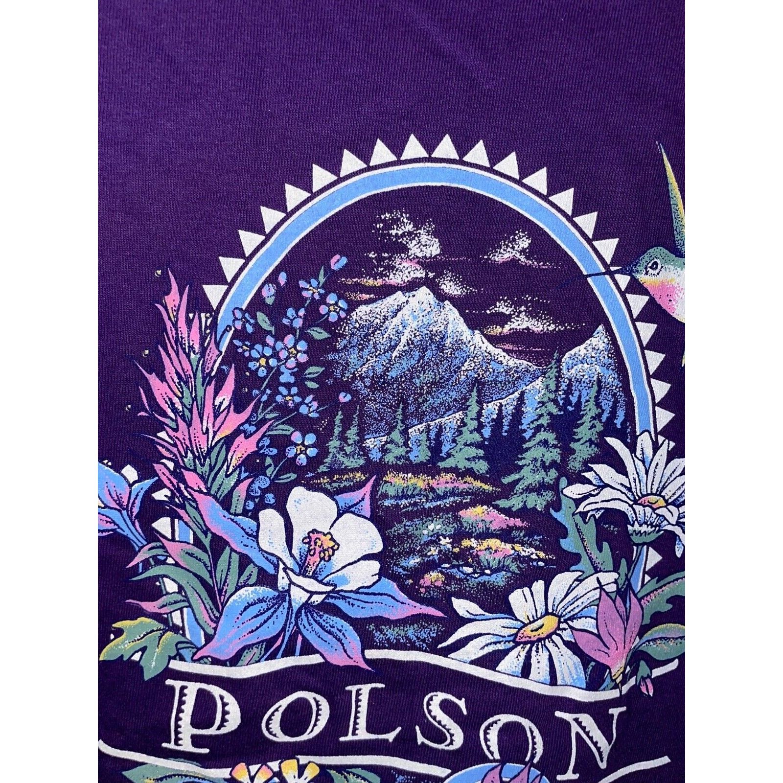 Jerzees Vintage Polson Shirt Mountain Graphic Tee 90s VTG 1997 M Size US M / EU 48-50 / 2 - 4 Thumbnail