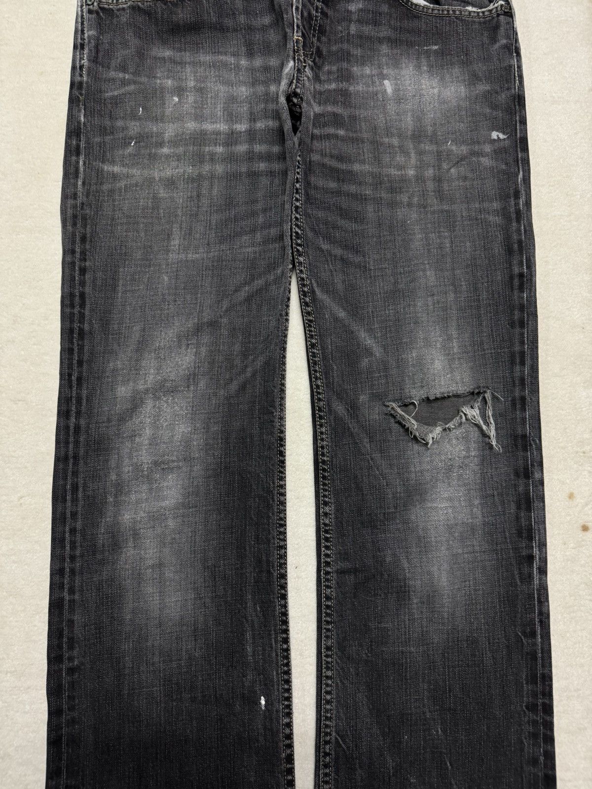 If Six Was Nine VINTAGE 1990s JAPAN RAGS FLARED GRUNGE CRAZY DISTRESS FADES Size US 32 / EU 48 - 5 Thumbnail
