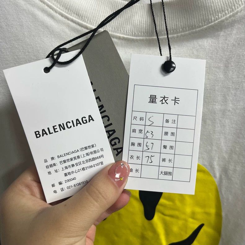 Balenciaga Balenciaga White Melting Smiley Print Casual T-Shirt Size US S / EU 44-46 / 1 - 3 Thumbnail